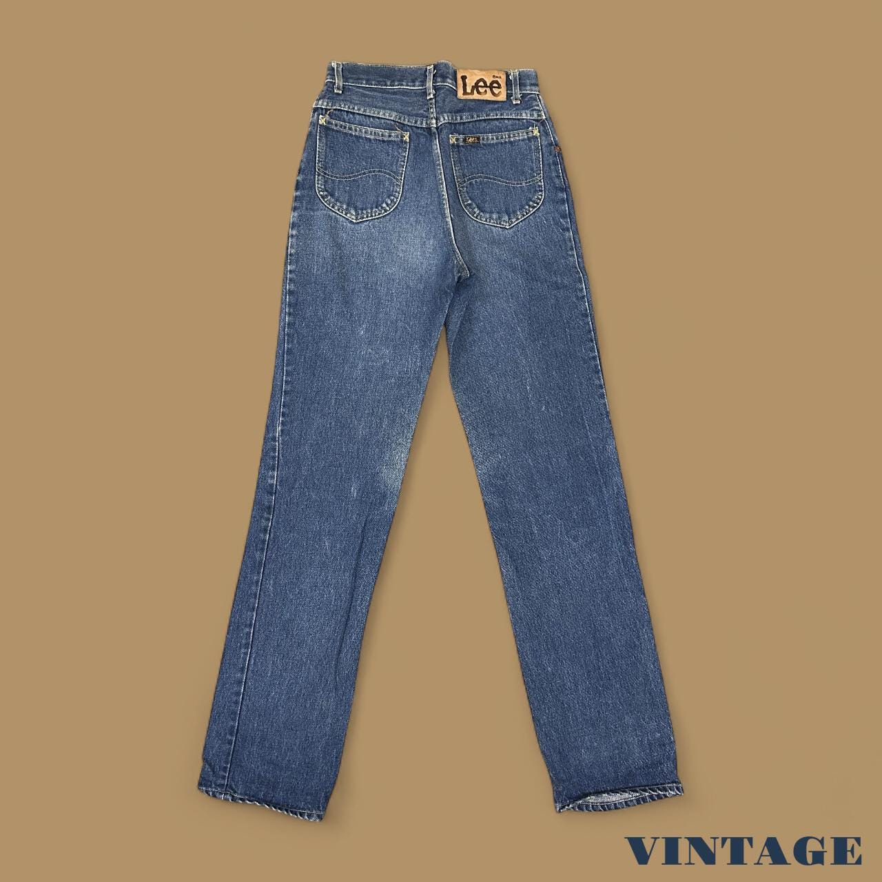 Vintage Lee Straight Leg Boyfriend Jeans Dark Blue W27 L34