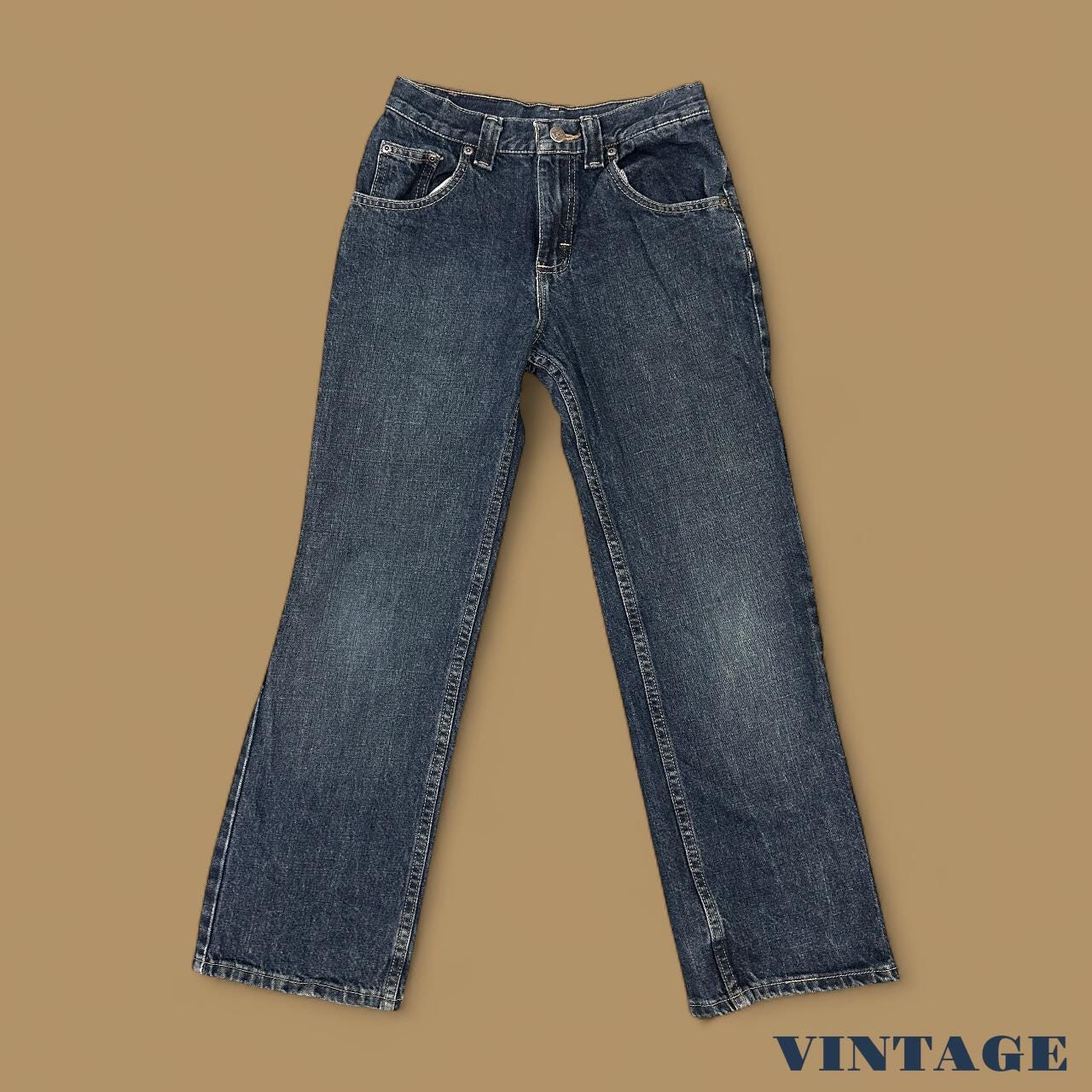 Vintage Lee Straight Leg Boyfriend Jeans Dark Blue W25 L27