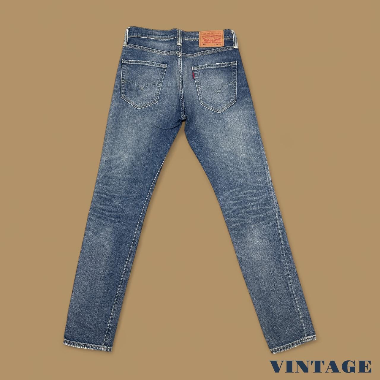 Vintage Levi's 512 Slim Fit Straight Leg Jeans Mid Blue W29 L32