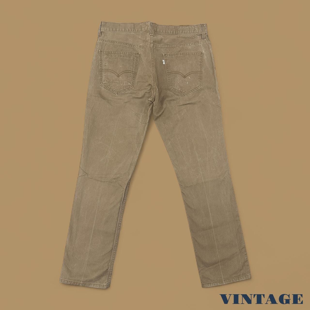 Vintage Levi's 511 Slim Straight Leg Chino Trousers Beige W36 L32