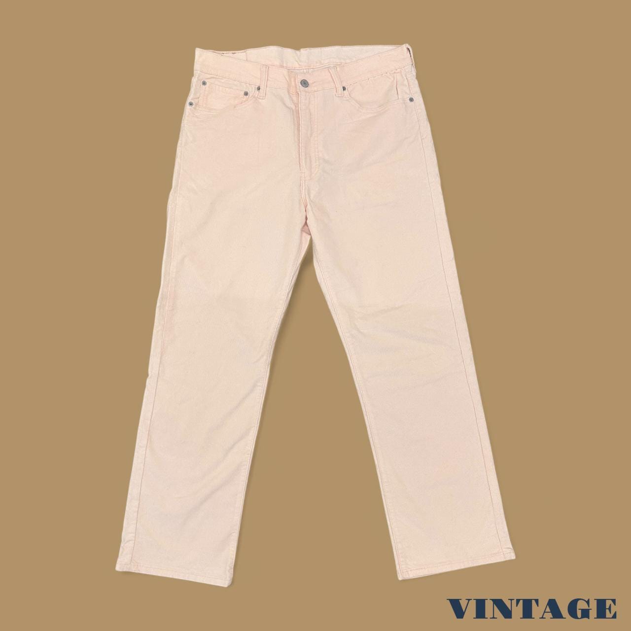 Vintage Levi's 751 Straight Leg Corduroy Trousers Pale Pink W36 L30