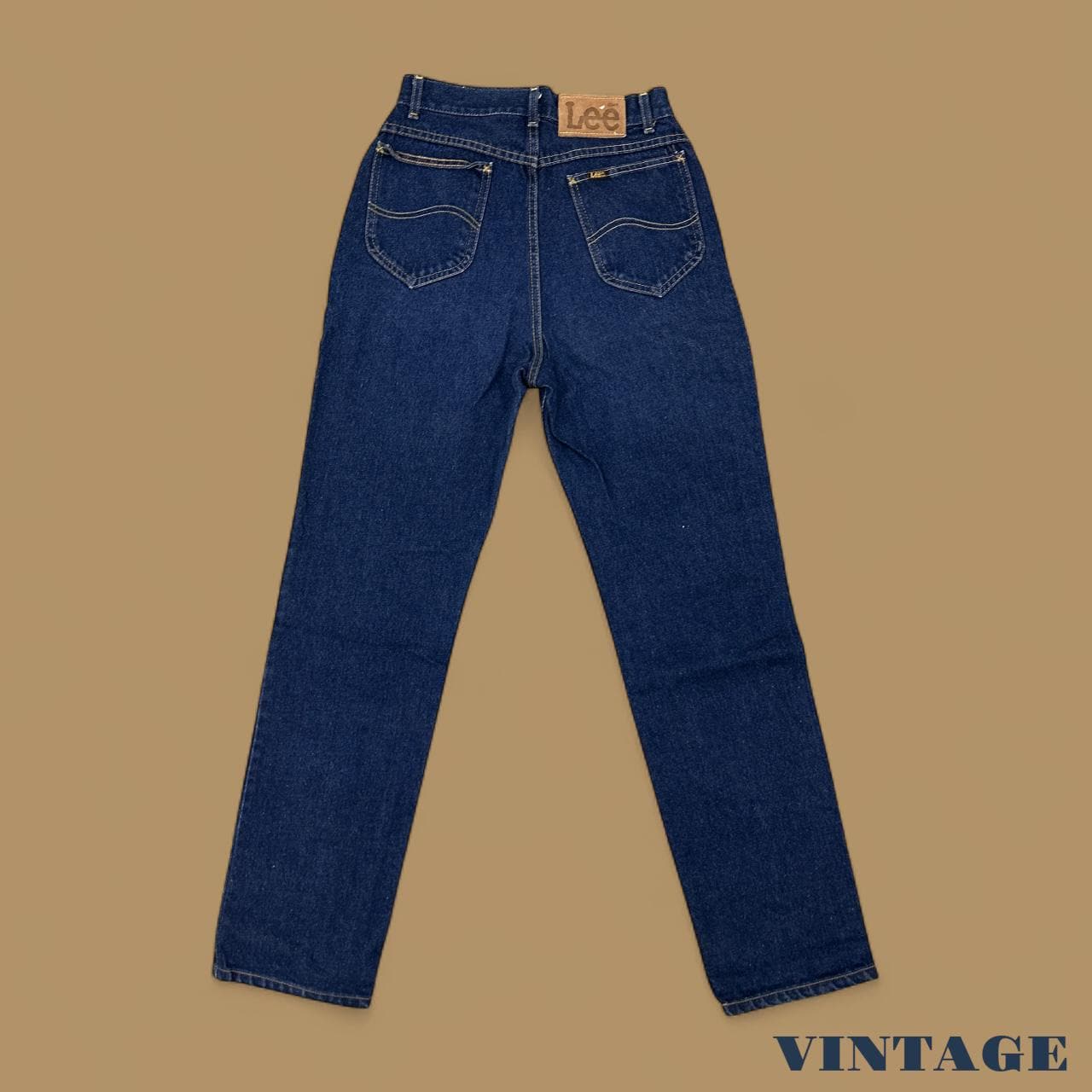 Vintage Lee Straight Leg Boyfriend Jeans Dark Blue W26 L32