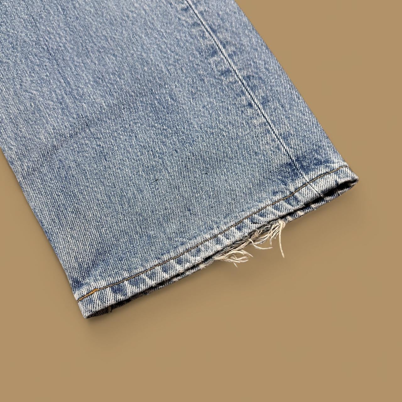 Vintage Levi's 501 Distressed Grunge Straight Leg Jeans Light Blue W33 L30
