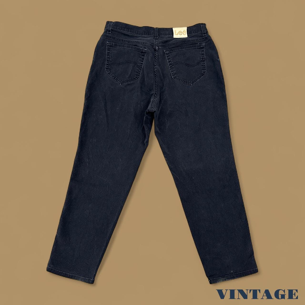 Vintage 90's Lee Tapered Leg Mom Jeans Black W34 L29
