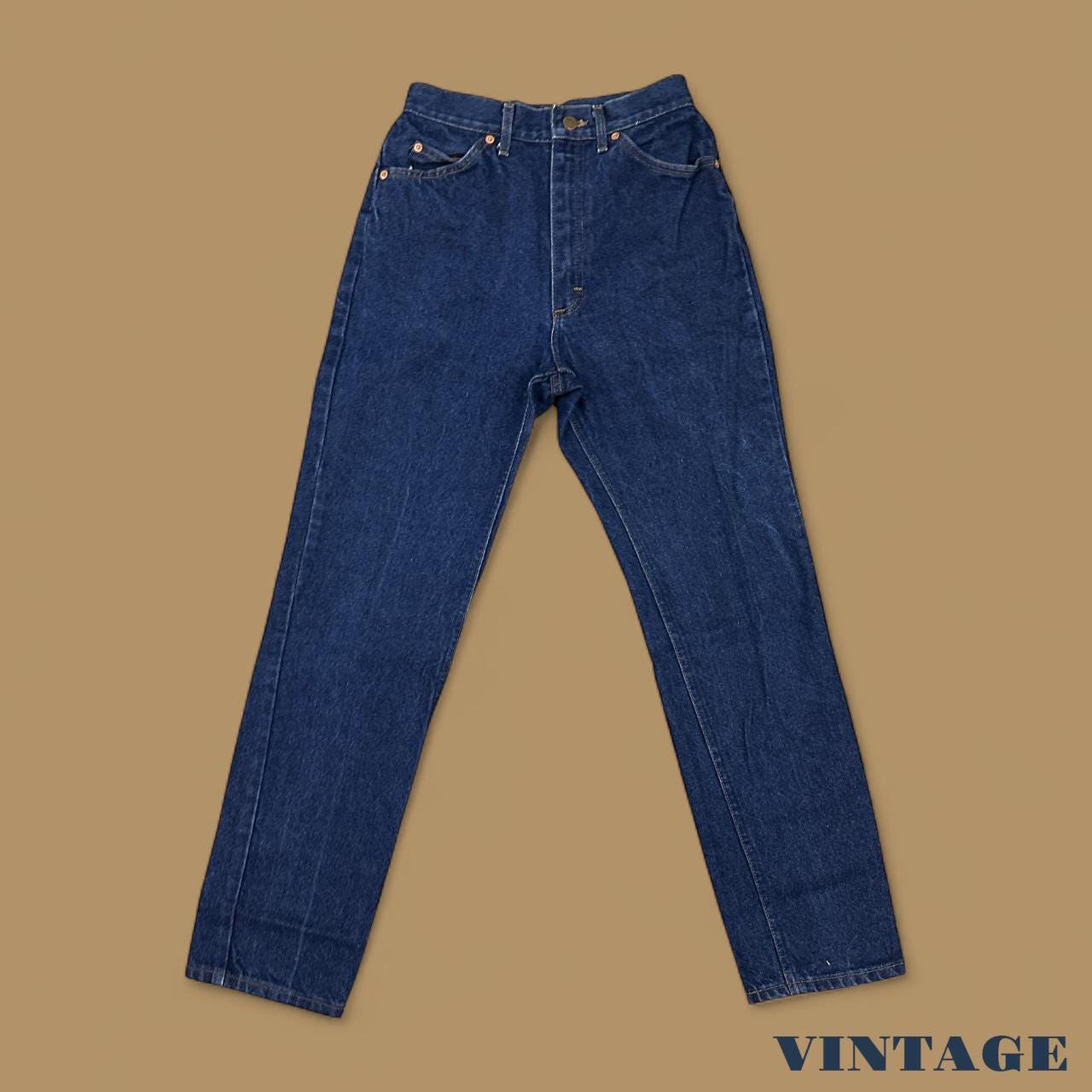 Vintage Lee Straight Leg Boyfriend Jeans Dark Blue W26 L30