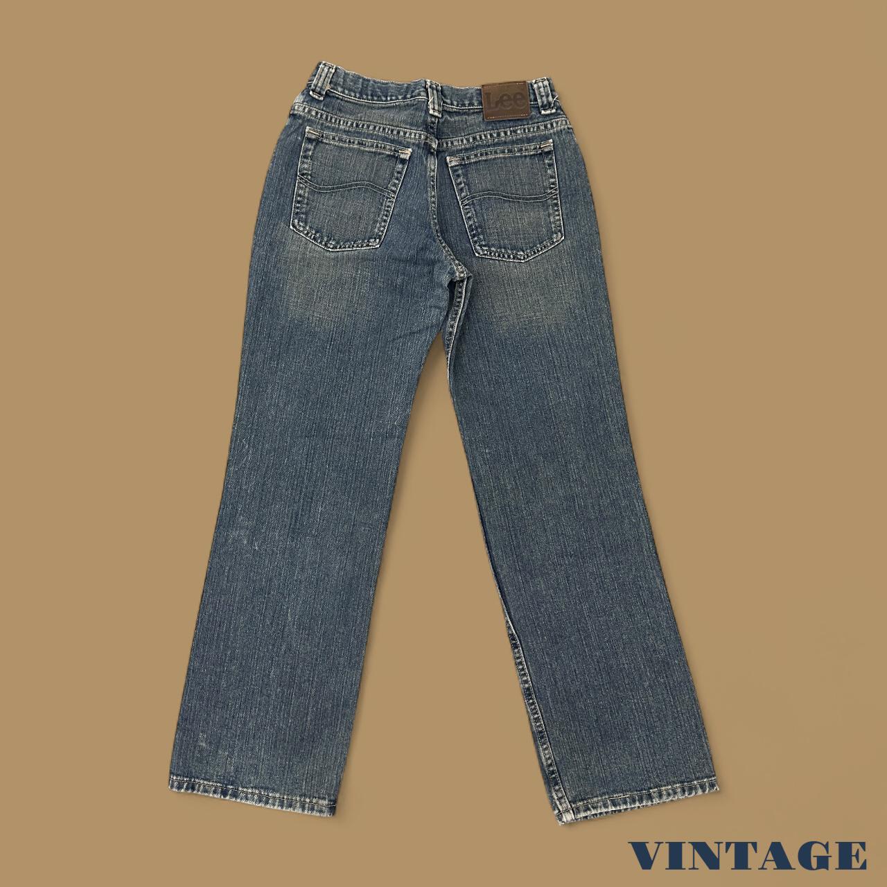 Vintage Lee Straight Leg Boyfriend Jeans Dark Blue W27 L30