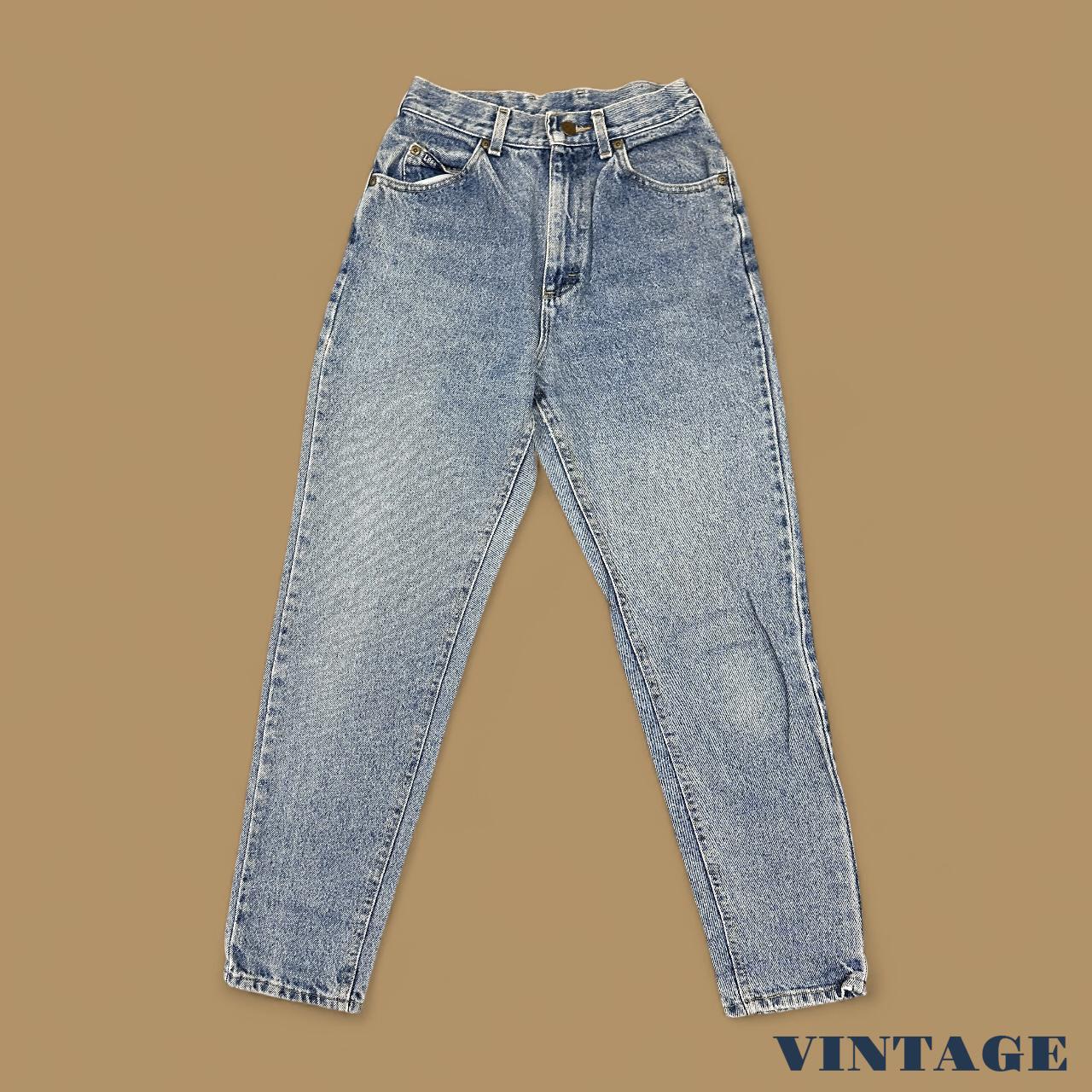 Vintage 90's Lee Tapered Leg Mom Jeans Light Blue W26 L29
