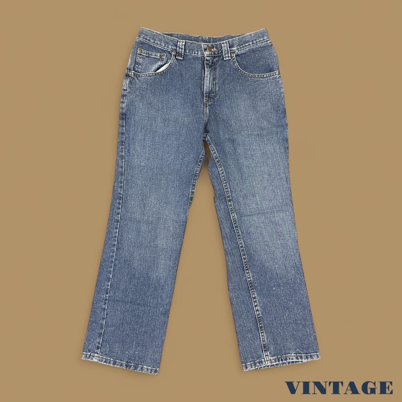 Vintage Lee Straight Leg Boyfriend Jeans Mid Blue W31 L30