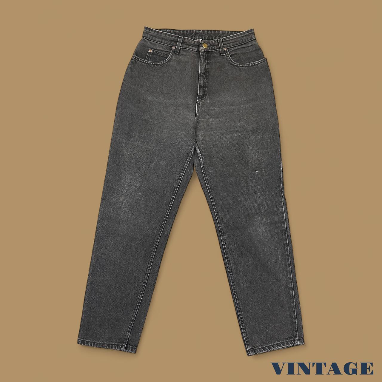 Vintage 90's Lee Tapered Leg Mom Jeans Charcoal Black W29 L29