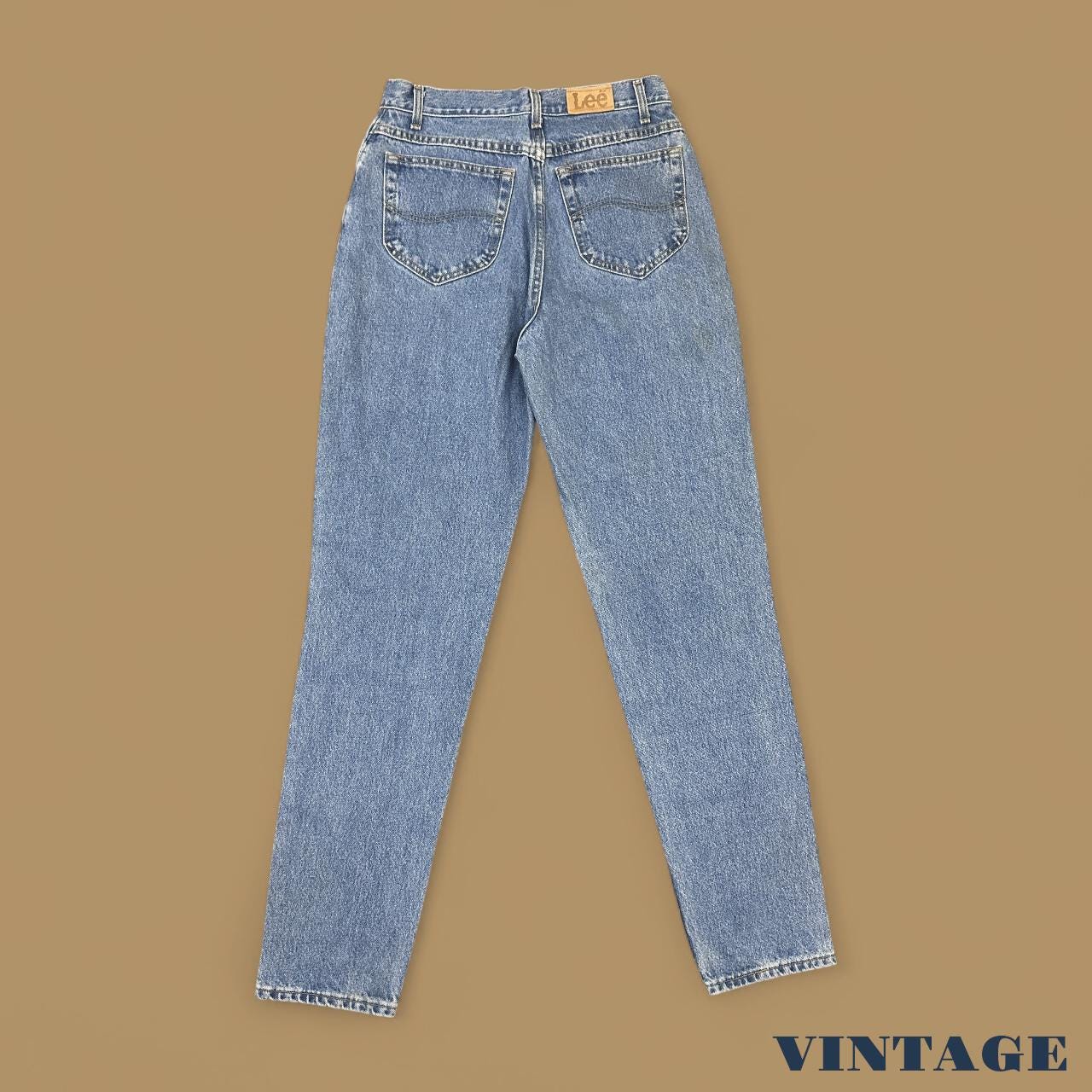 Vintage 80's Lee Tapered Leg Mom Jeans Mid Blue W30 L34