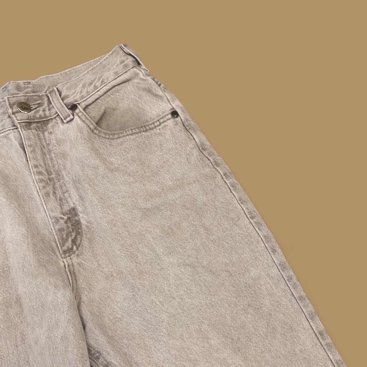 Vintage 90's Lee Tapered Leg Mom Jeans Beige W27 L28