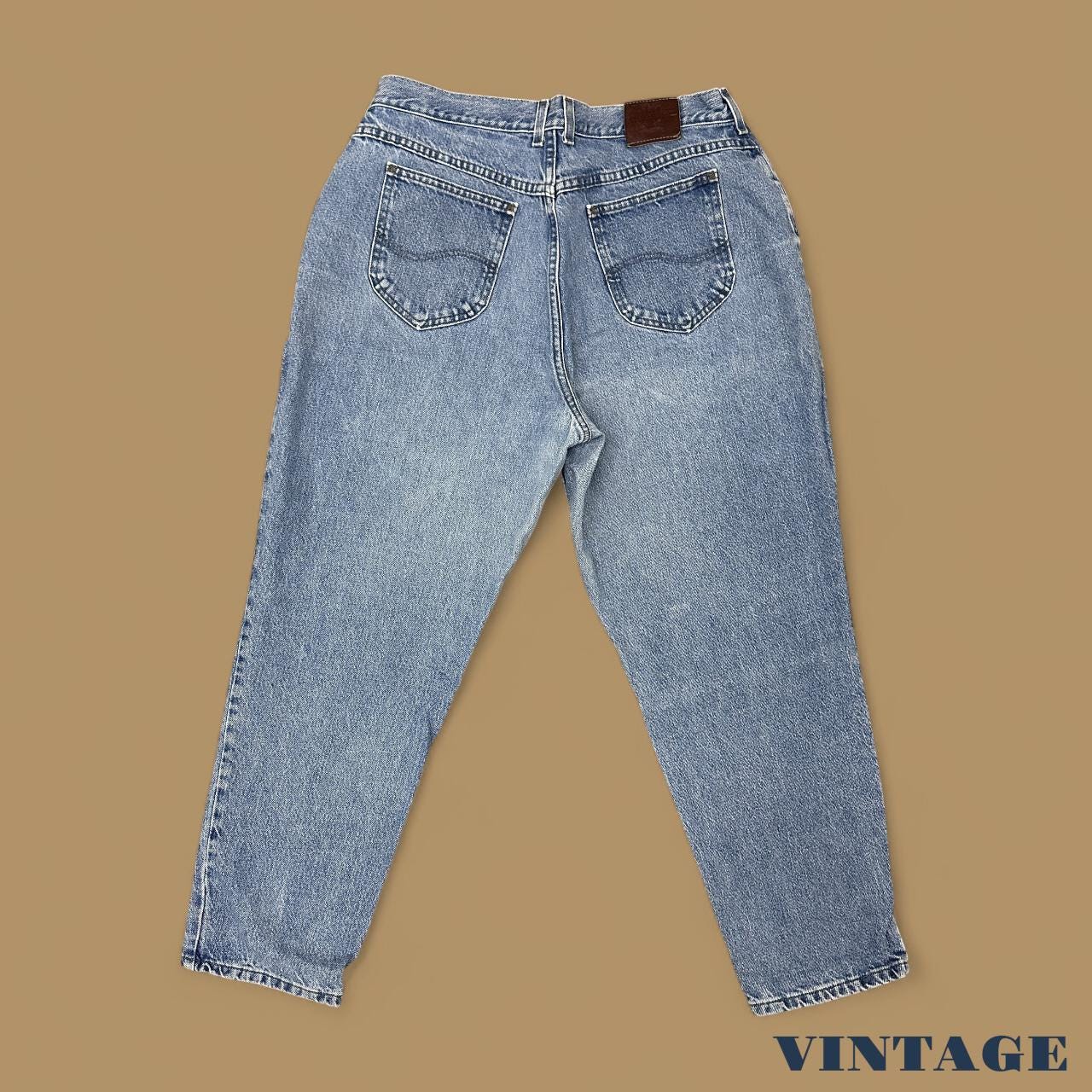 Vintage 90's Lee Tapered Leg Mom Jeans Light Blue W36 L29
