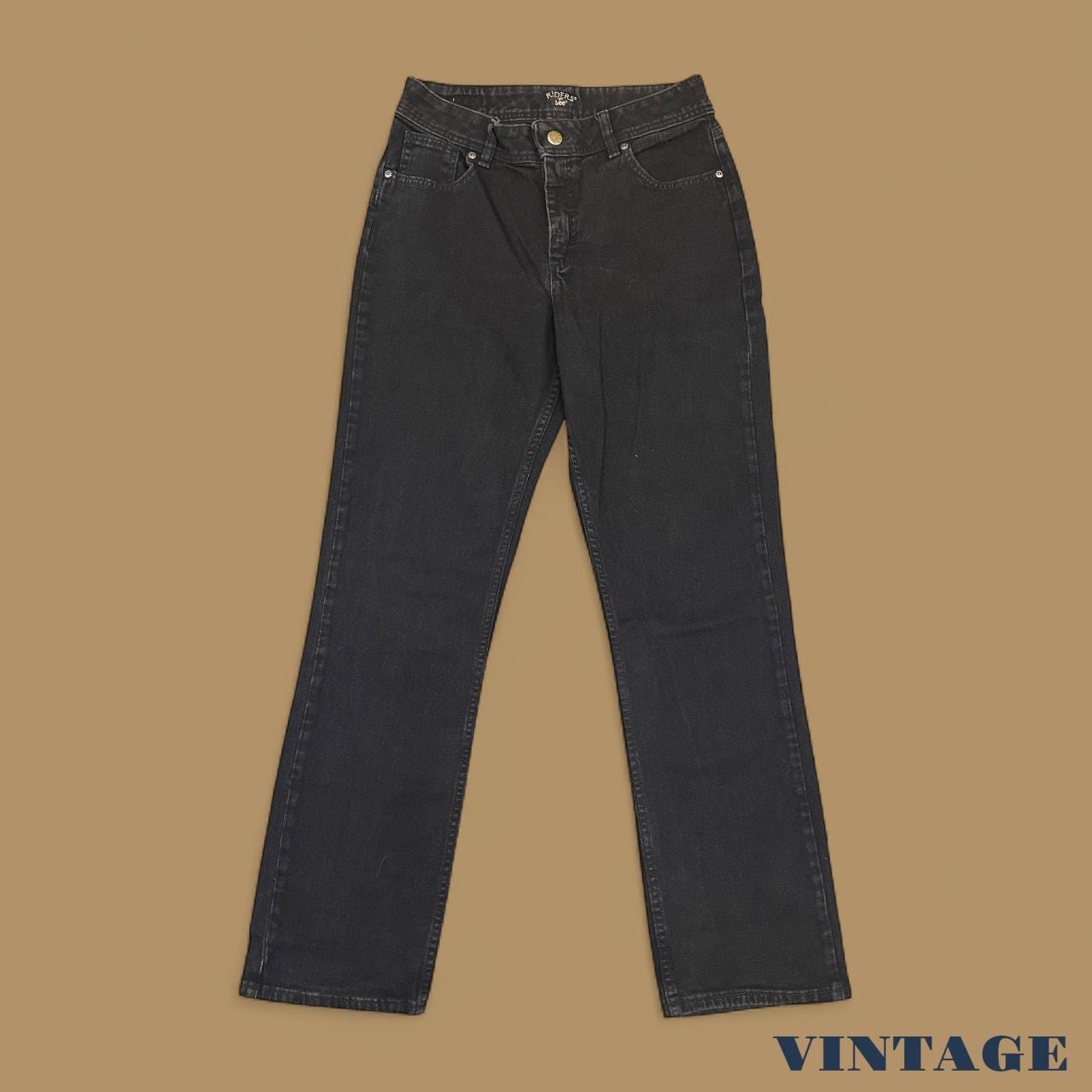 Vintage Lee Straight Leg Boyfriend Jeans Charcoal Black W31 L27