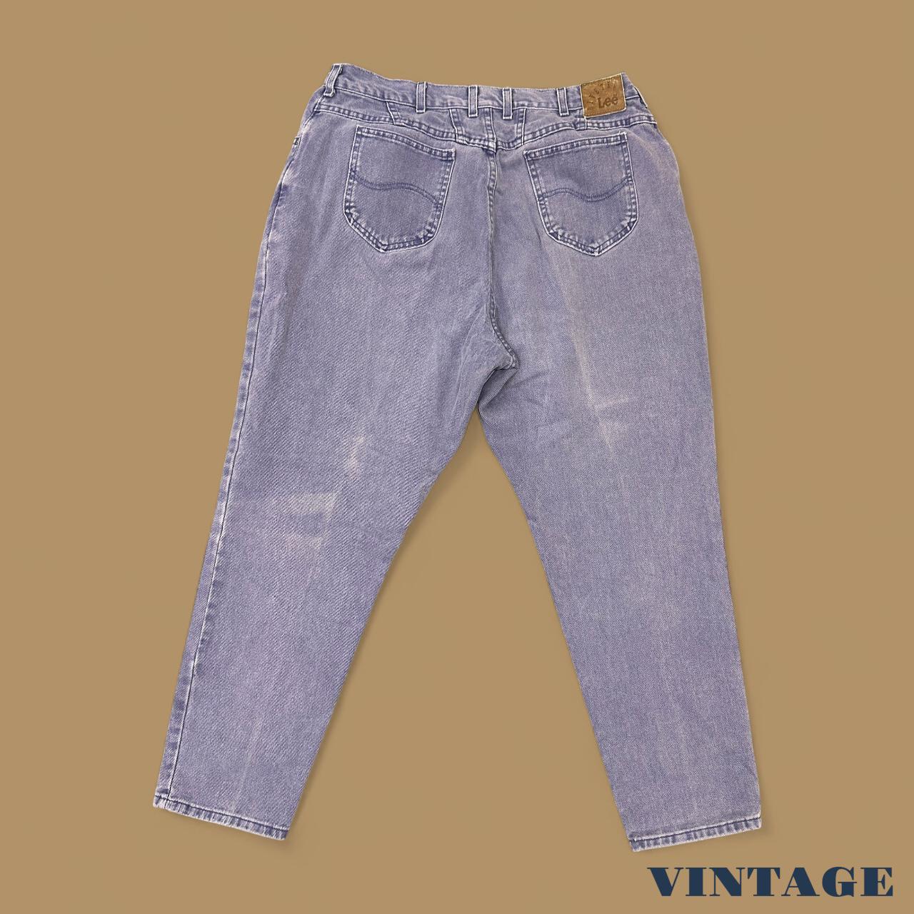 Vintage 90's Lee Tapered Leg Mom Jeans Lilac Purple W36 L30