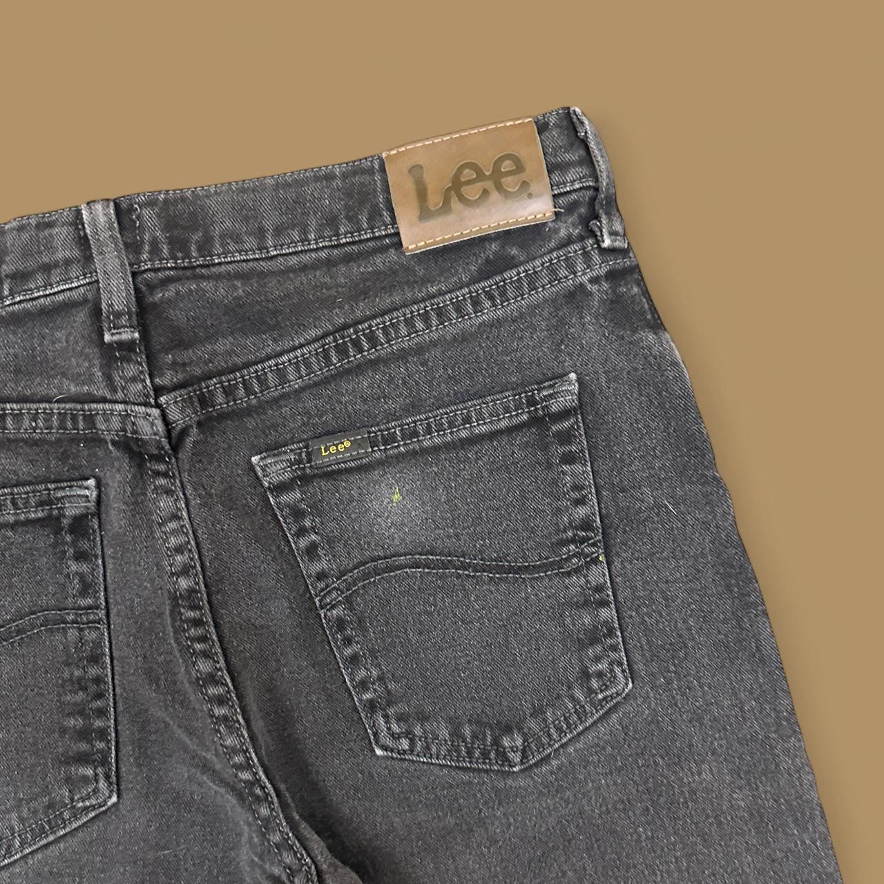 Vintage Lee Straight Leg Boyfriend Jeans Charcoal Black W32 L28