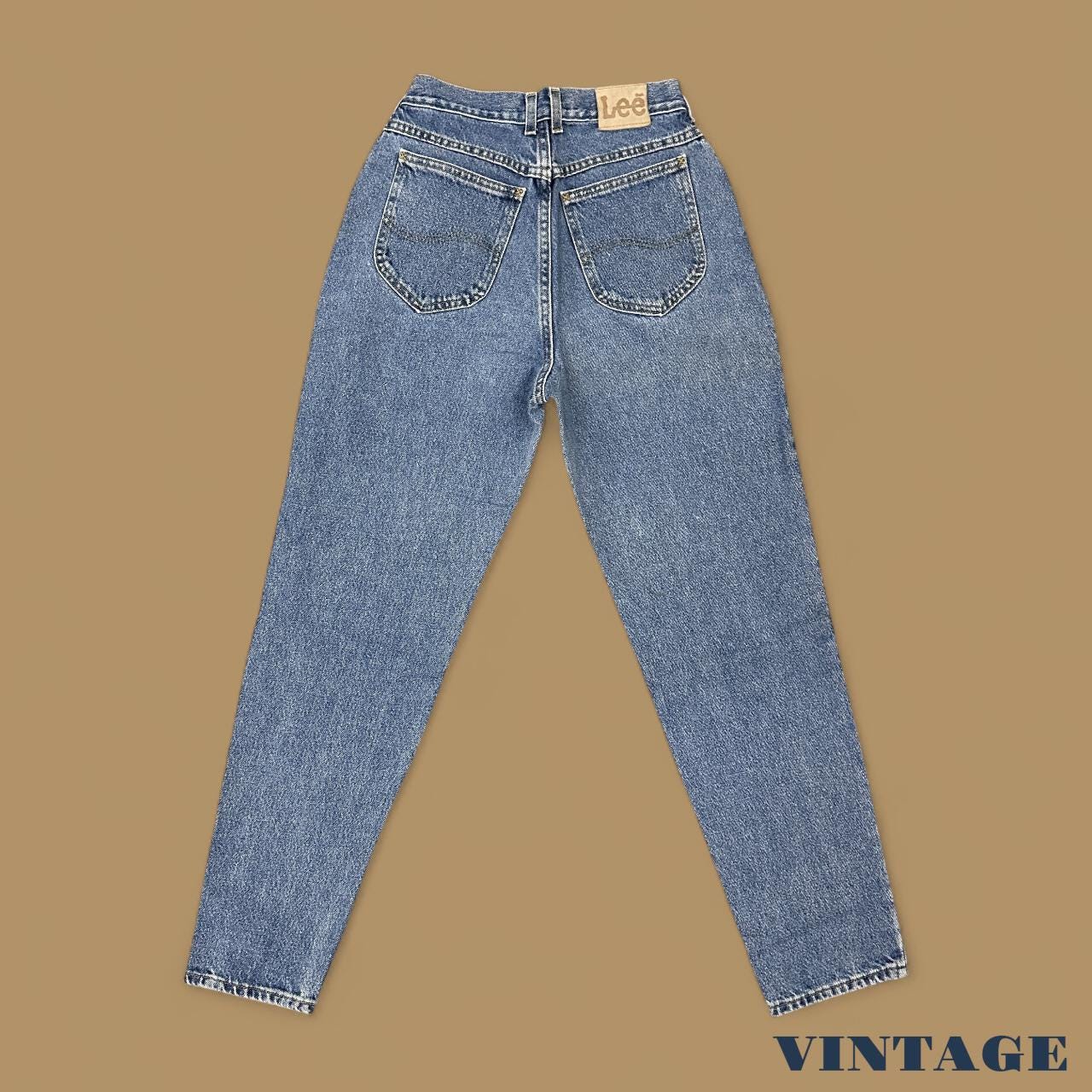 Vintage 90's Lee Tapered Leg Mom Jeans Light Blue W26 L30