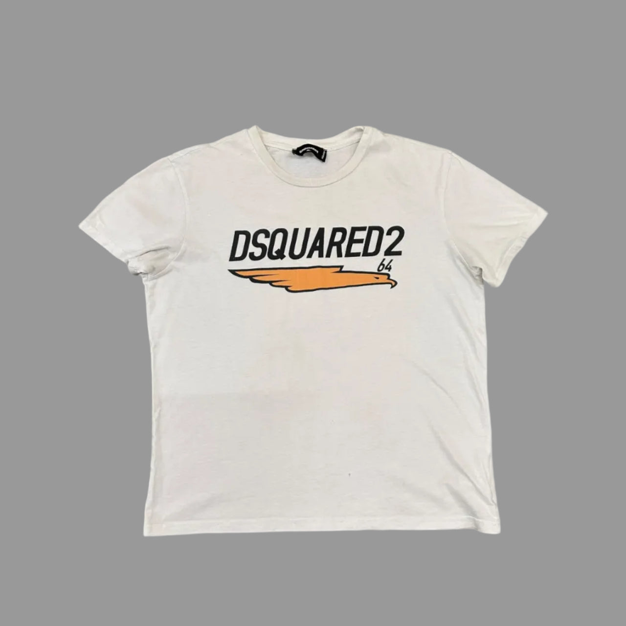 Vintage Dsquared2 Logo T-Shirt White XL | Vintage T-Shirts Online