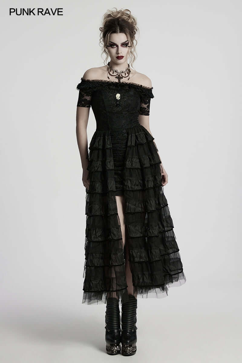 steampunk fashion dress Wine and Roses