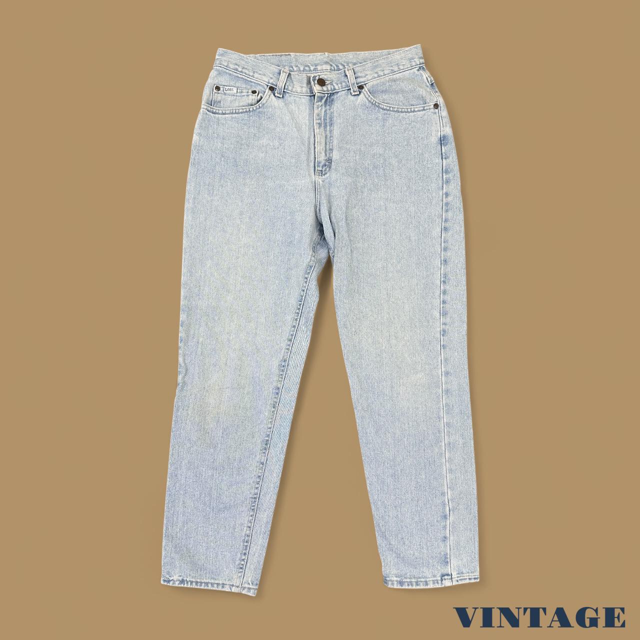 Vintage 90's Lee Tapered Leg Mom Jeans Light Blue W32 L29