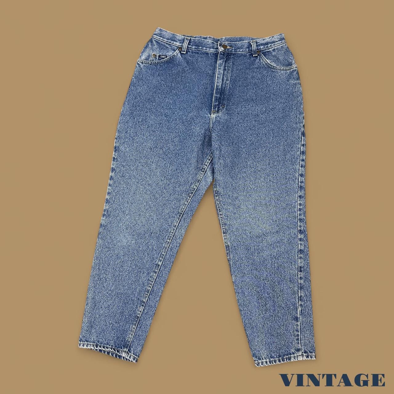 Vintage 90's Lee Tapered Leg Mom Jeans Mid Blue W34 L28