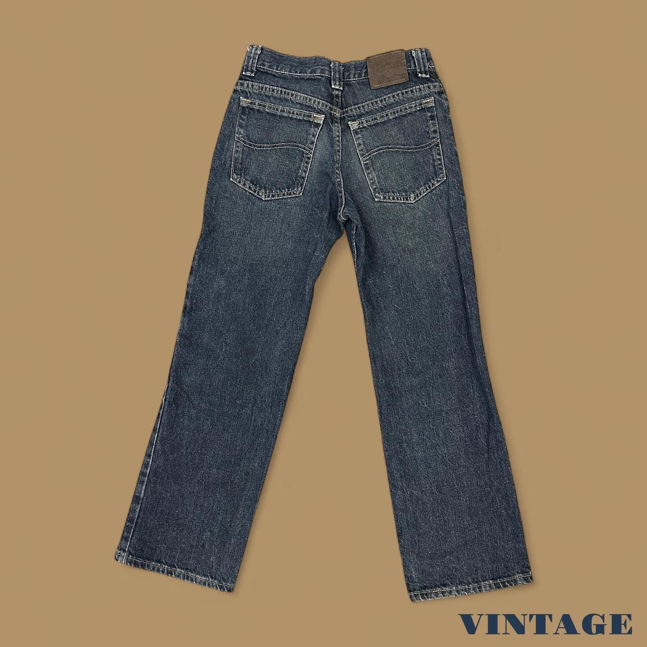 Vintage Lee Straight Leg Boyfriend Jeans Dark Blue W25 L27