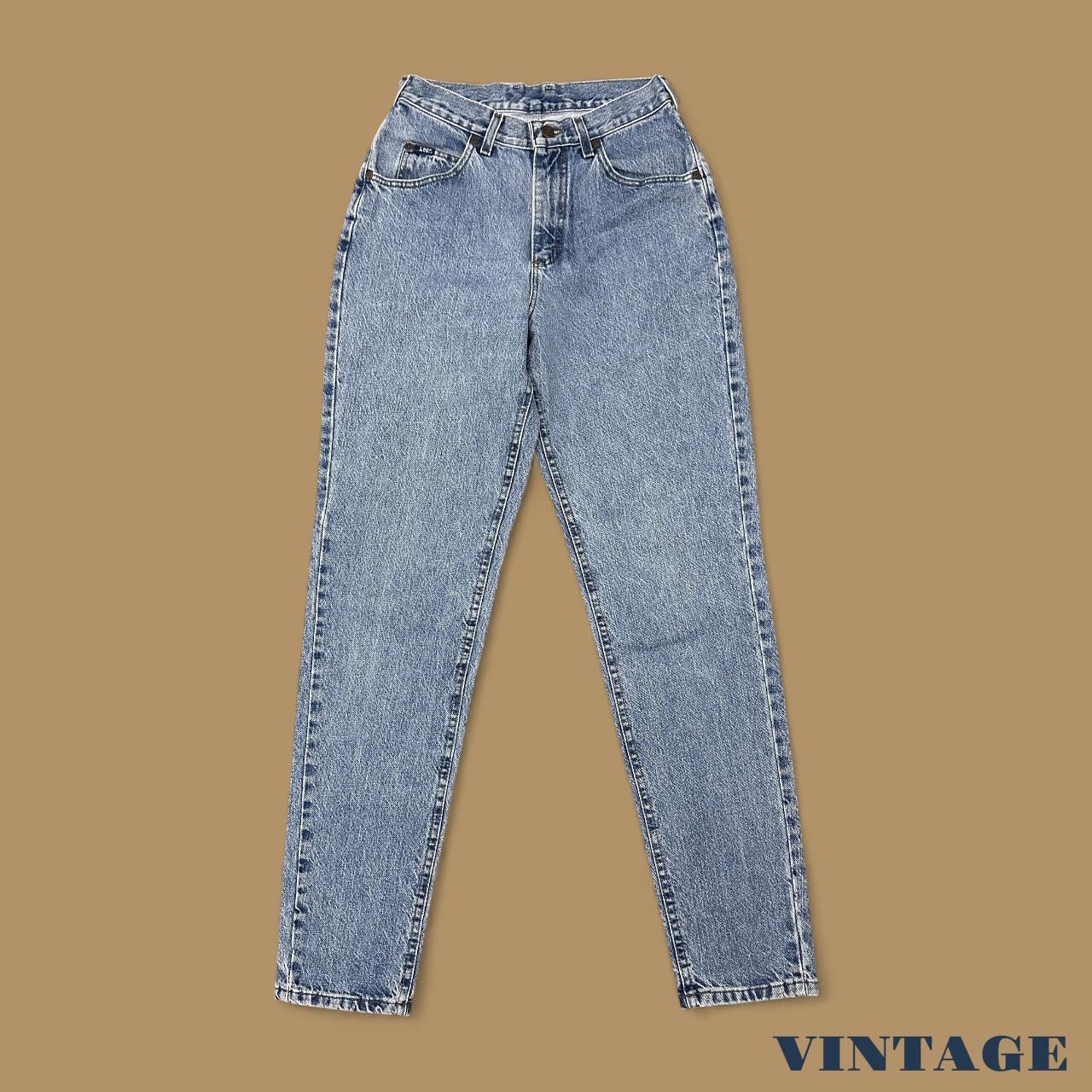 Vintage 90's Lee Tapered Leg Mom Jeans Light Blue W26 L34