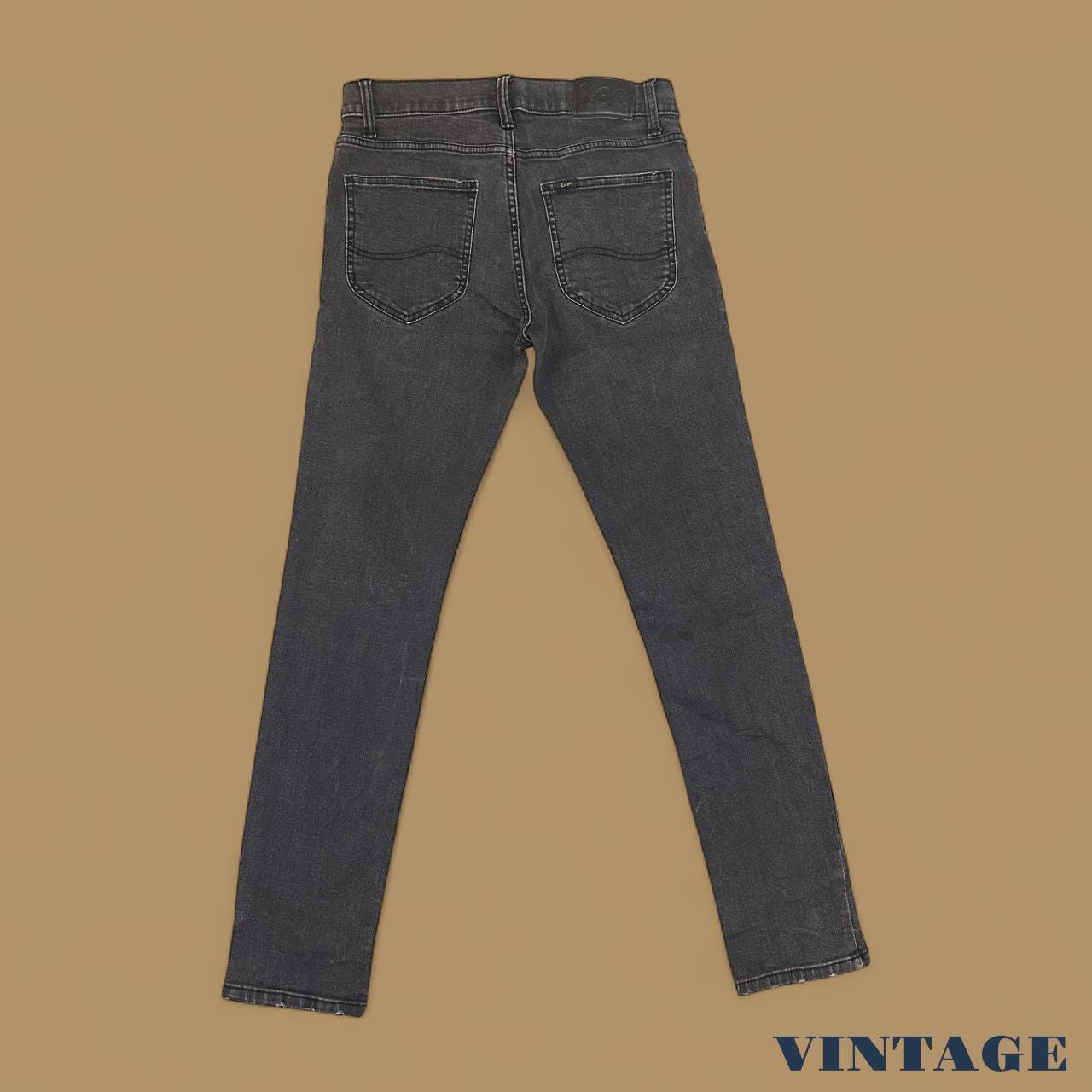 Vintage Lee Skinny Jeans Charcoal Grey W31 L32