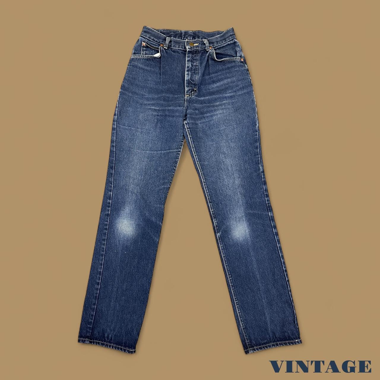 Vintage Lee Straight Leg Boyfriend Jeans Dark Blue W27 L32