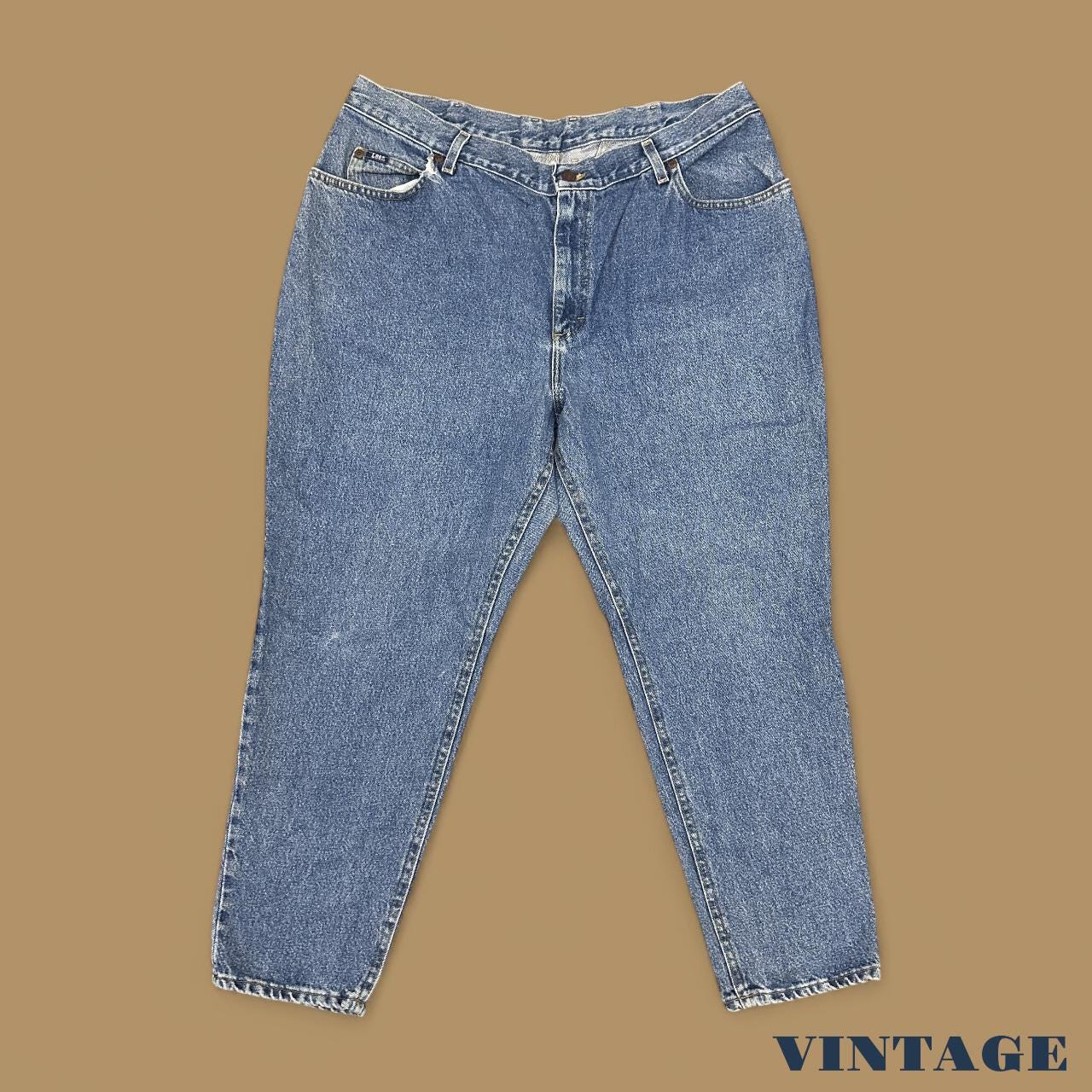 Vintage 90's Lee Tapered Leg Mom Jeans Mid Blue W38 L28