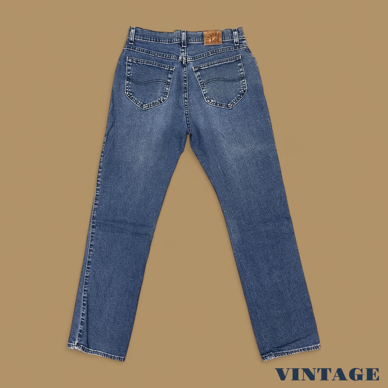Vintage Lee Straight Leg Boyfriend Jeans Mid Blue W31 L30