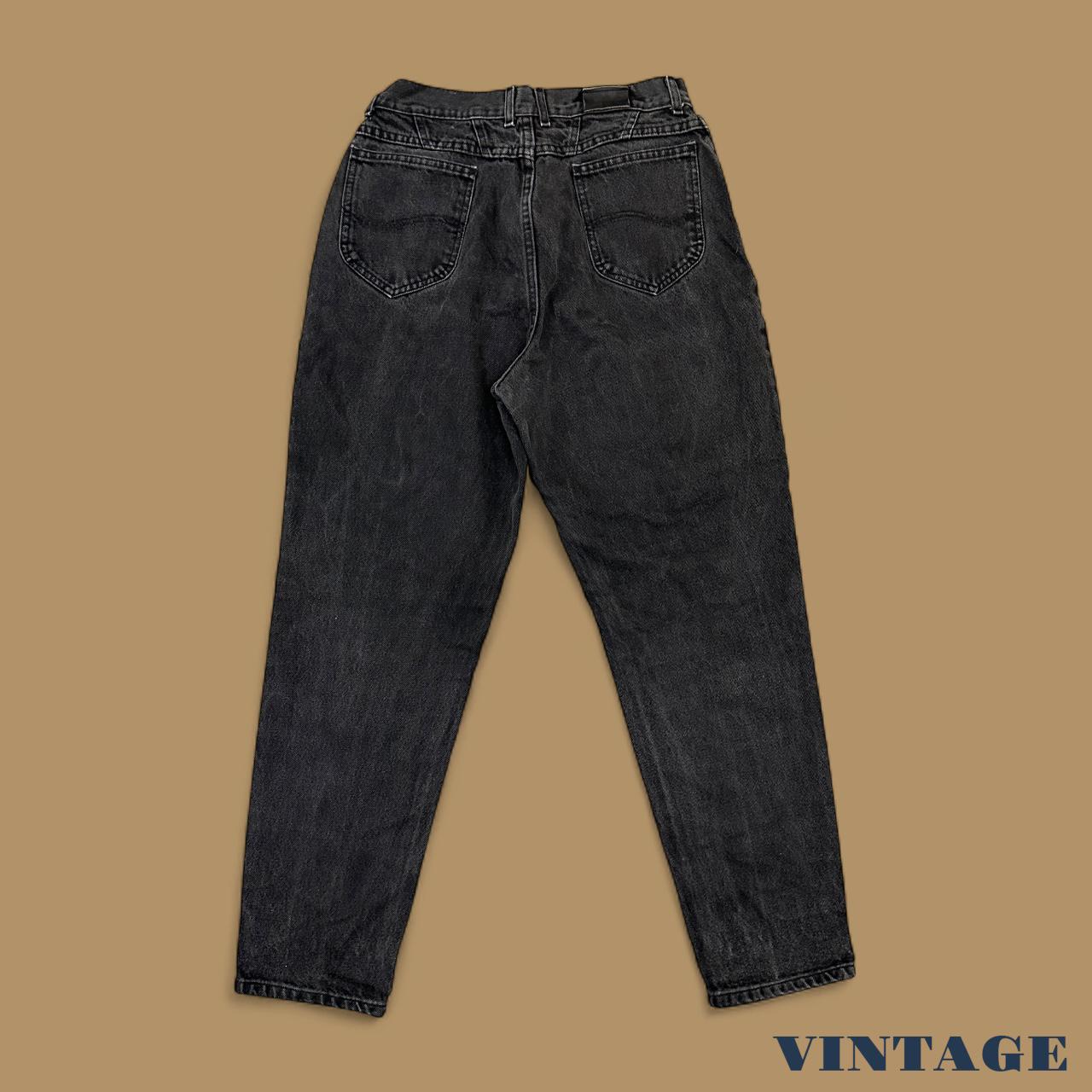 Vintage 90's Lee Tapered Leg Mom Jeans Charcoal Black W31 L29