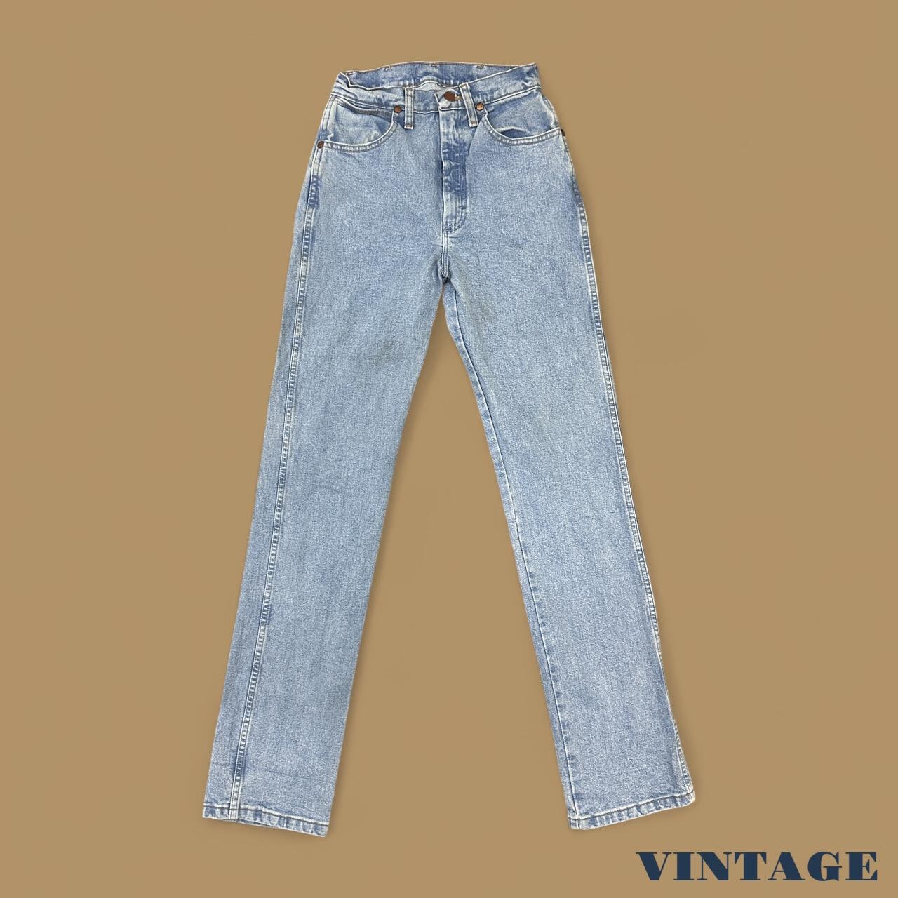 Vintage Wrangler Straight Leg Boyfriend/Mom Jeans Light Blue W25 L34