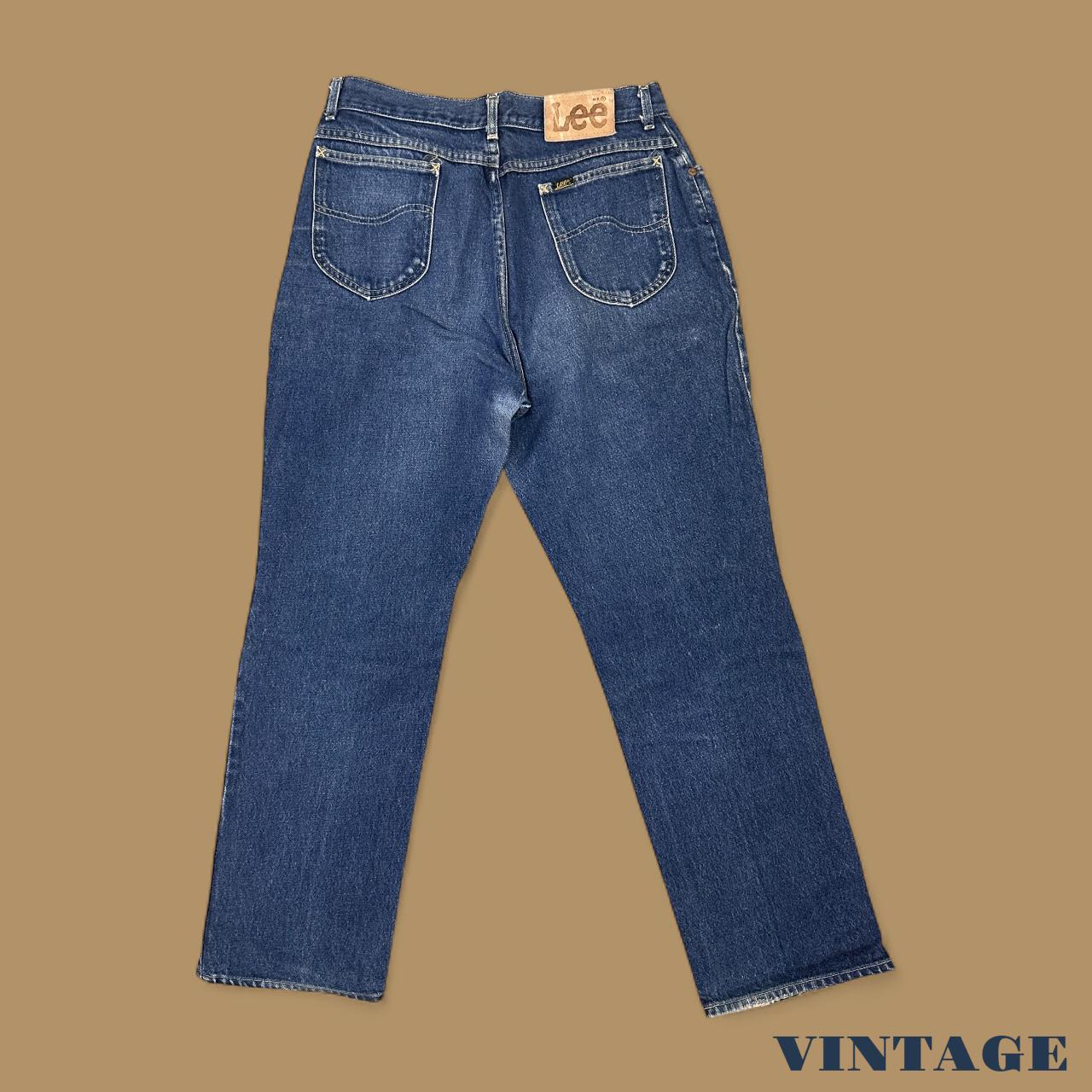 Vintage Lee Straight Leg Boyfriend Jeans Dark Blue W32 L30