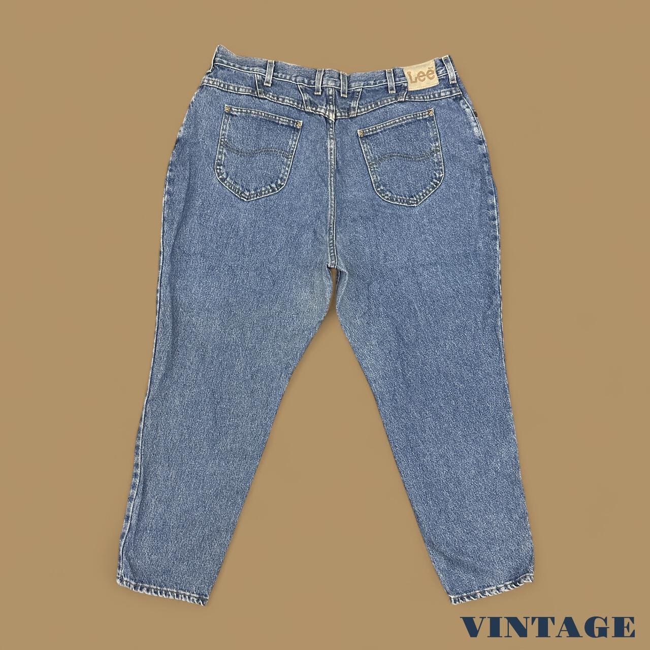 Vintage 90's Lee Tapered Leg Mom Jeans Mid Blue W38 L28
