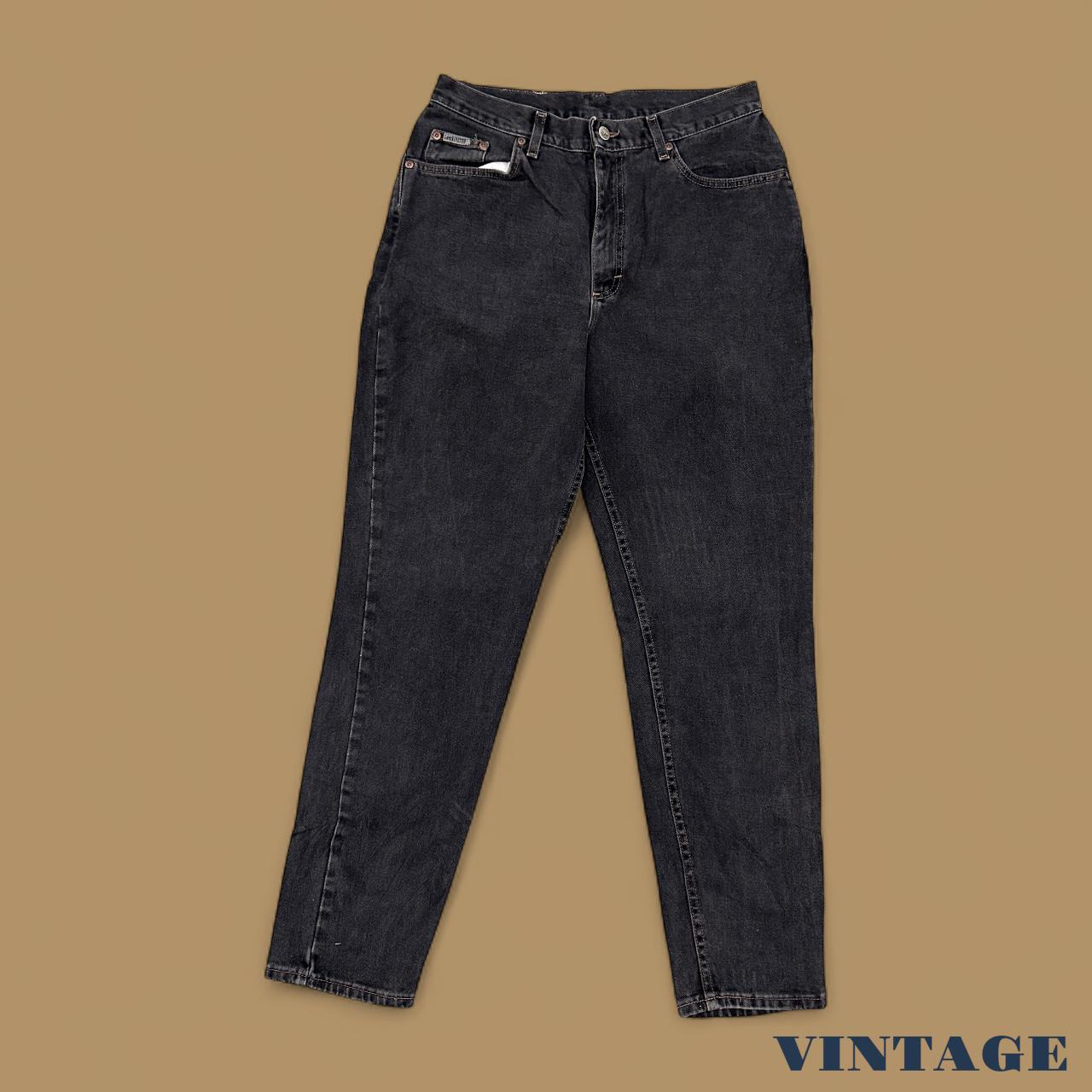 Vintage 90's Lee Tapered Leg Mom Jeans Charcoal Black W33 L32