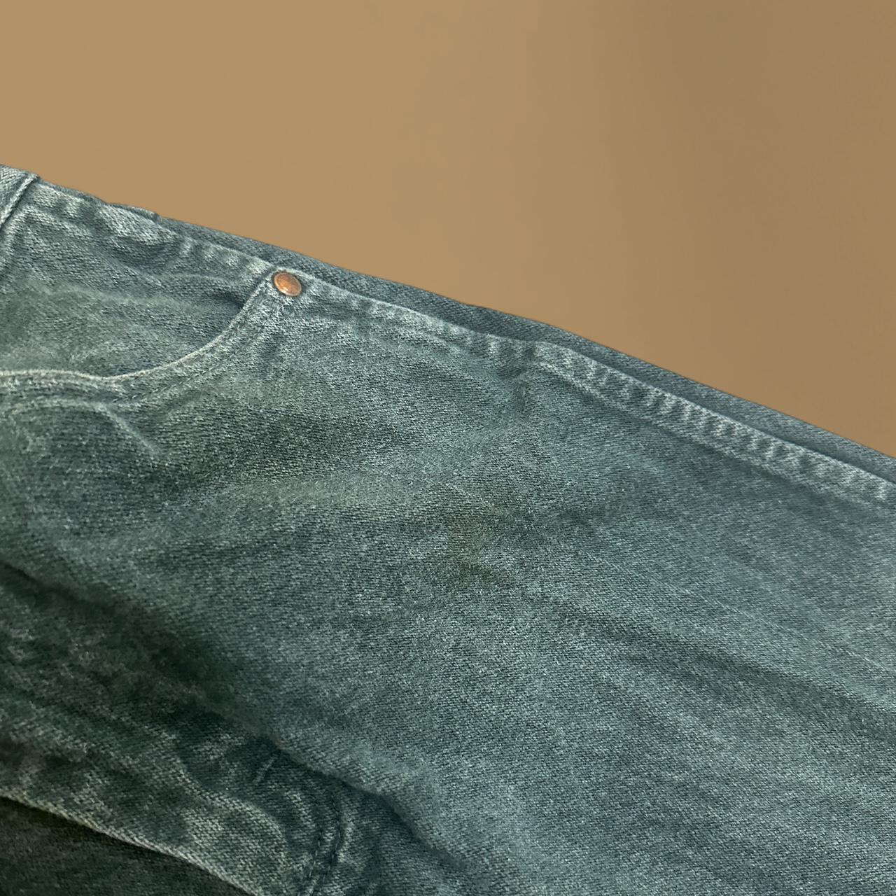 Vintage Wrangler USA Made Straight Leg Boyfriend Jeans Bottle Green W24 L28