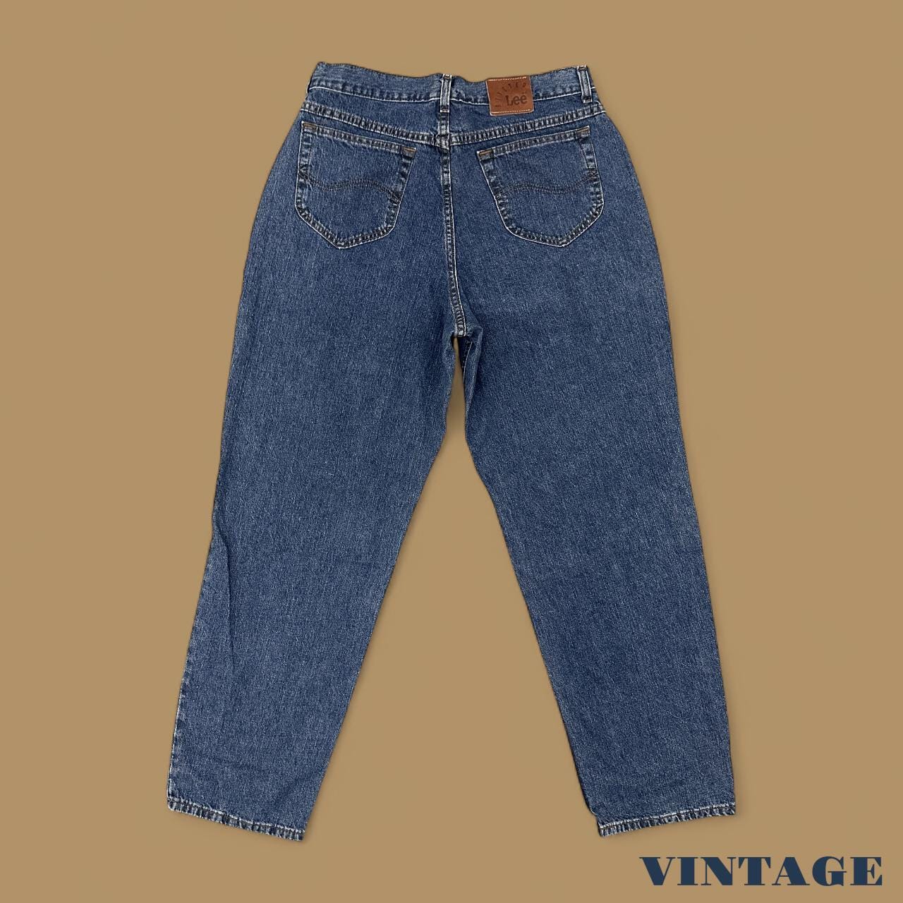 Vintage 90's Lee Tapered Leg Mom Jeans Dark Blue W34 L32