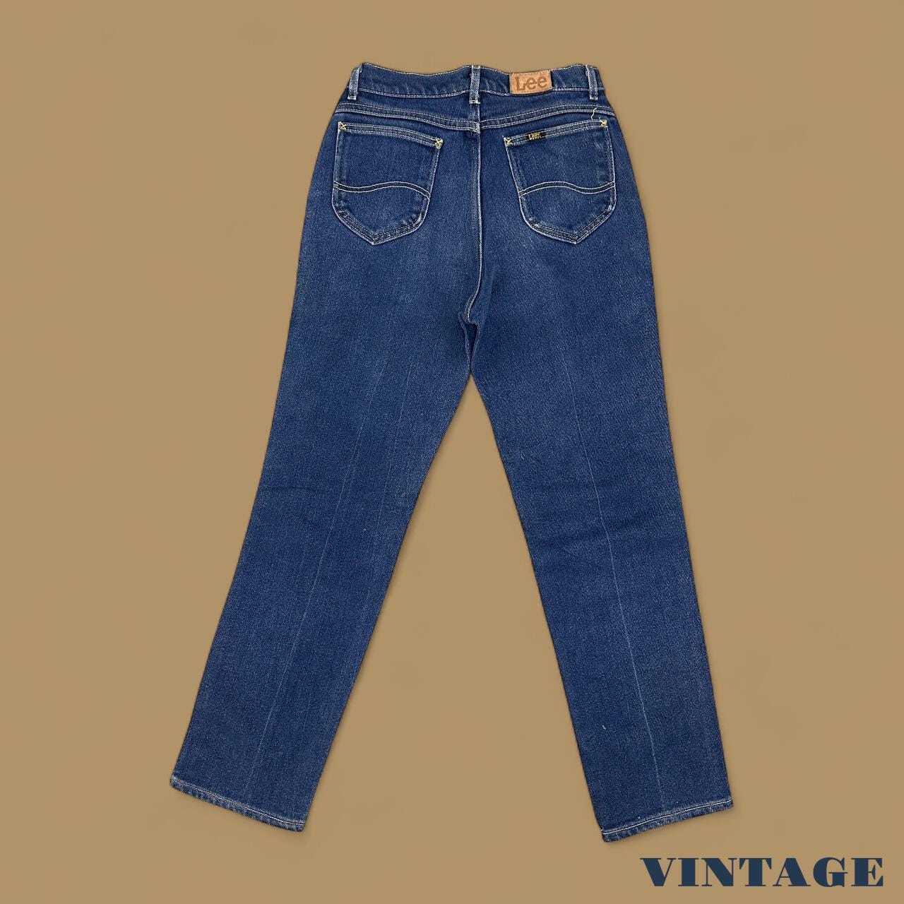 Vintage Lee Straight Leg Boyfriend Jeans Dark Blue W27 L30