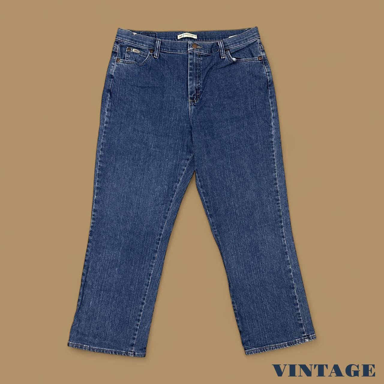 Vintage Lee Relaxed Fit Straight Leg Jeans Dark Blue W34 L28