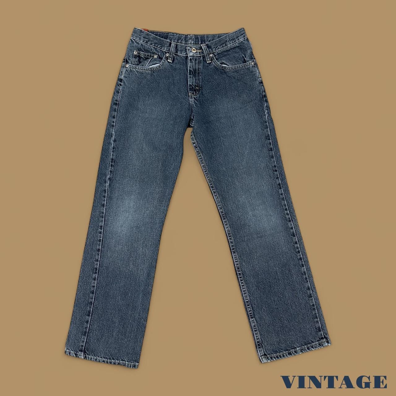 Vintage Lee Straight Leg Boyfriend Jeans Dark Blue W27 L32