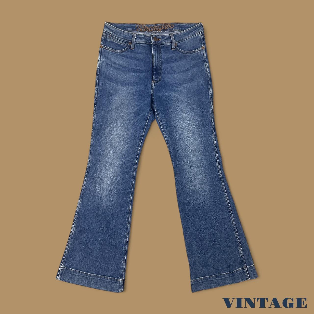 Vintage Wrangler Flared Bootcut Jeans Mid Blue W34 L30