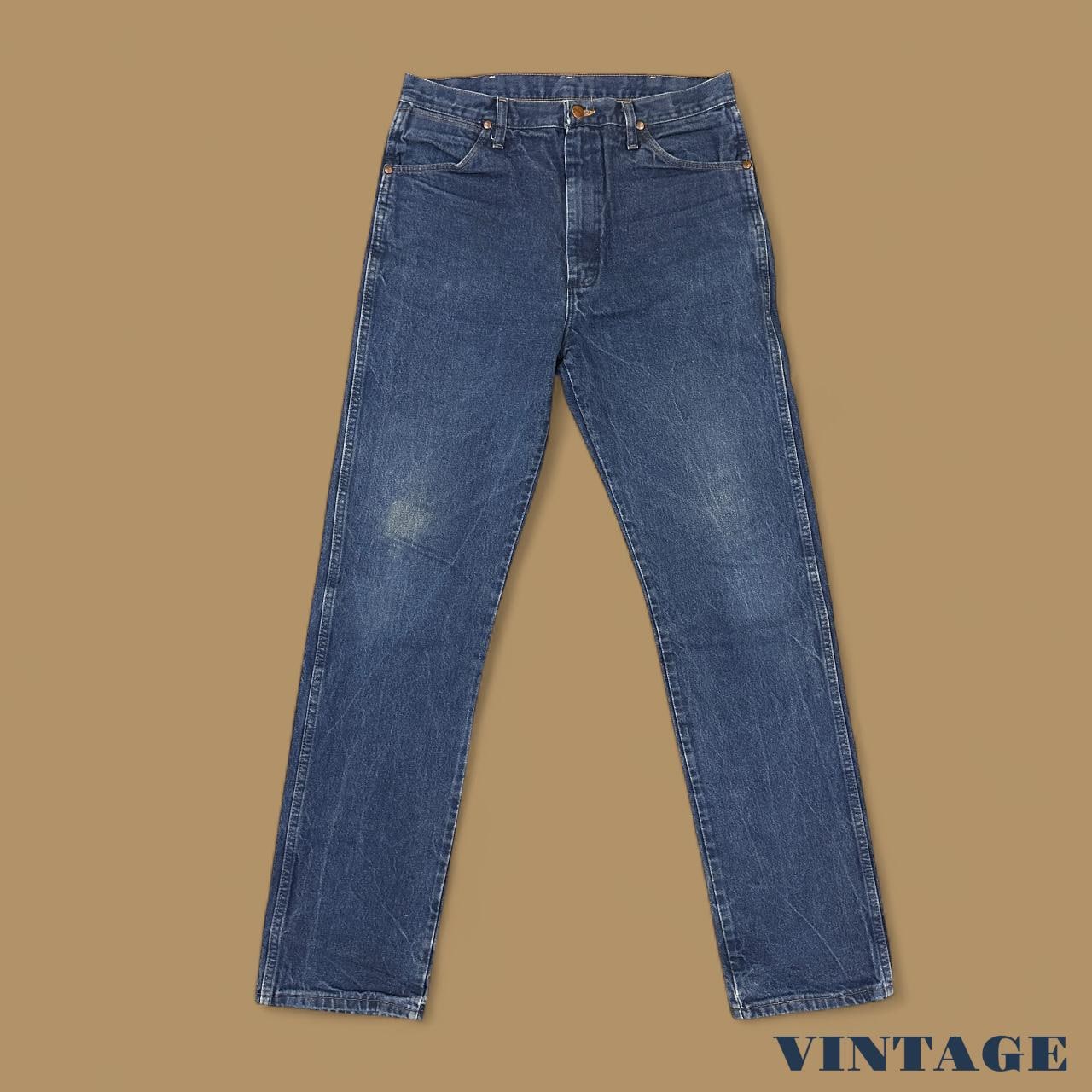 Vintage Wrangler USA Straight Leg Jeans Dark Blue W35 L36