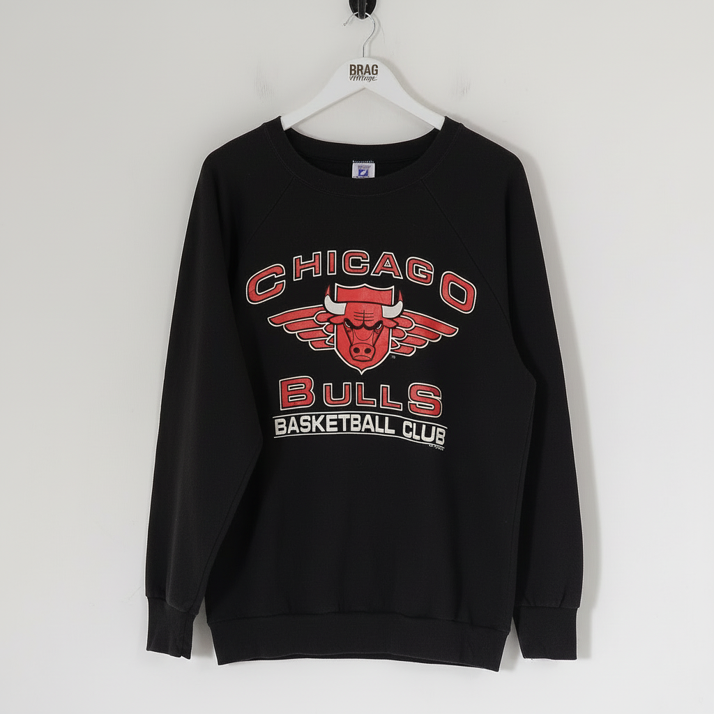 Vintage 90s Logo 7 Chicago Bulls Sweatshirt Black XL – Brag Vintage