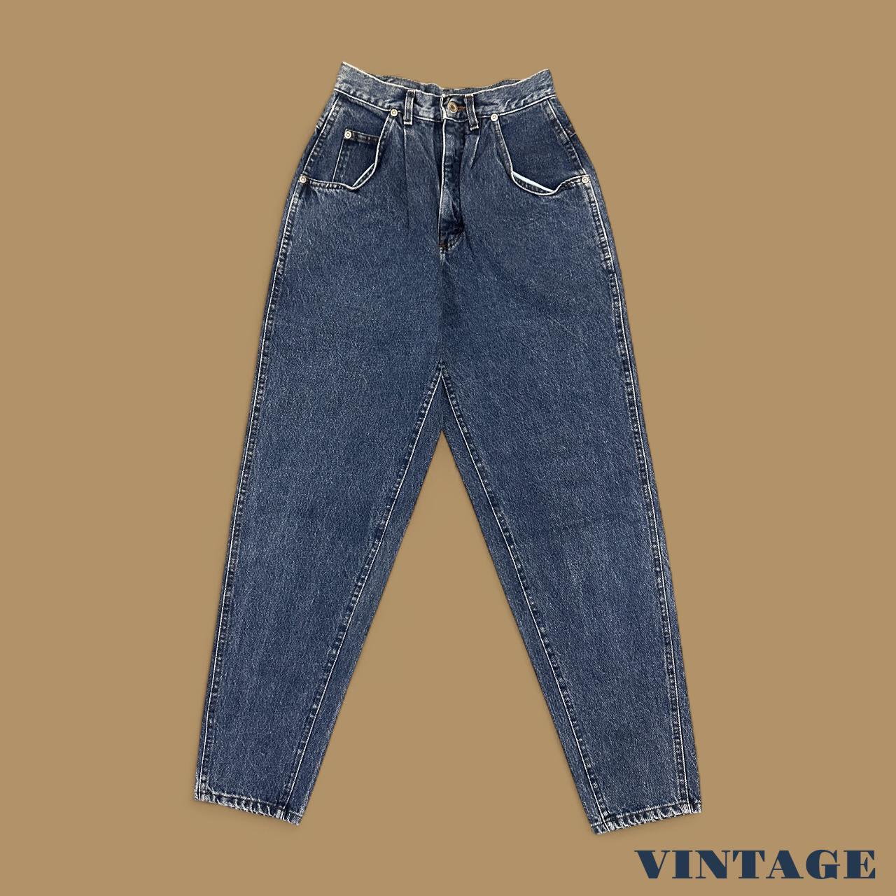Vintage 80's Lee Skyriders Tapered Leg Mom Jeans Dark Blue W26 L30
