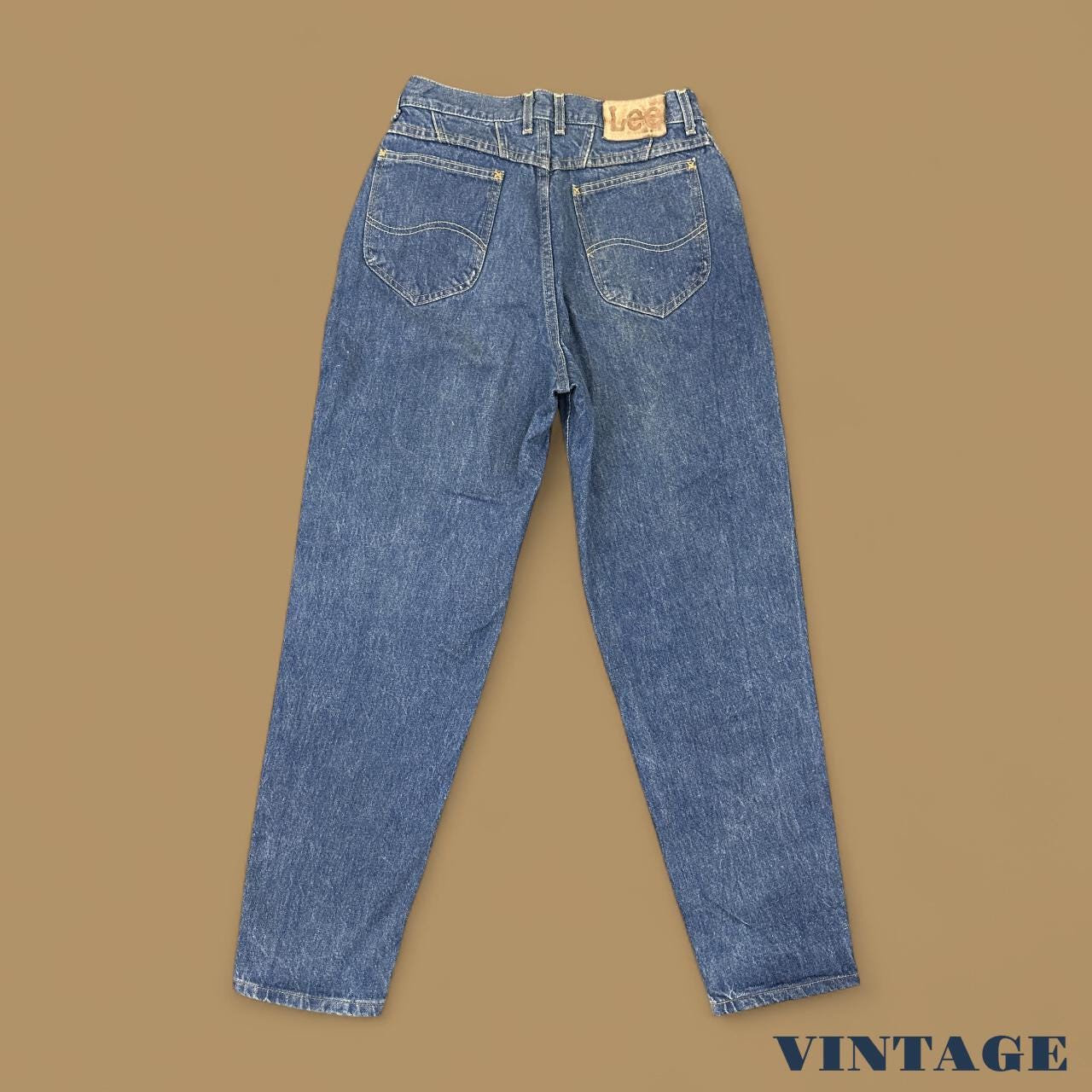 Vintage 90's Lee Tapered Leg Mom Jeans Mid Blue Stonewash W29 L30
