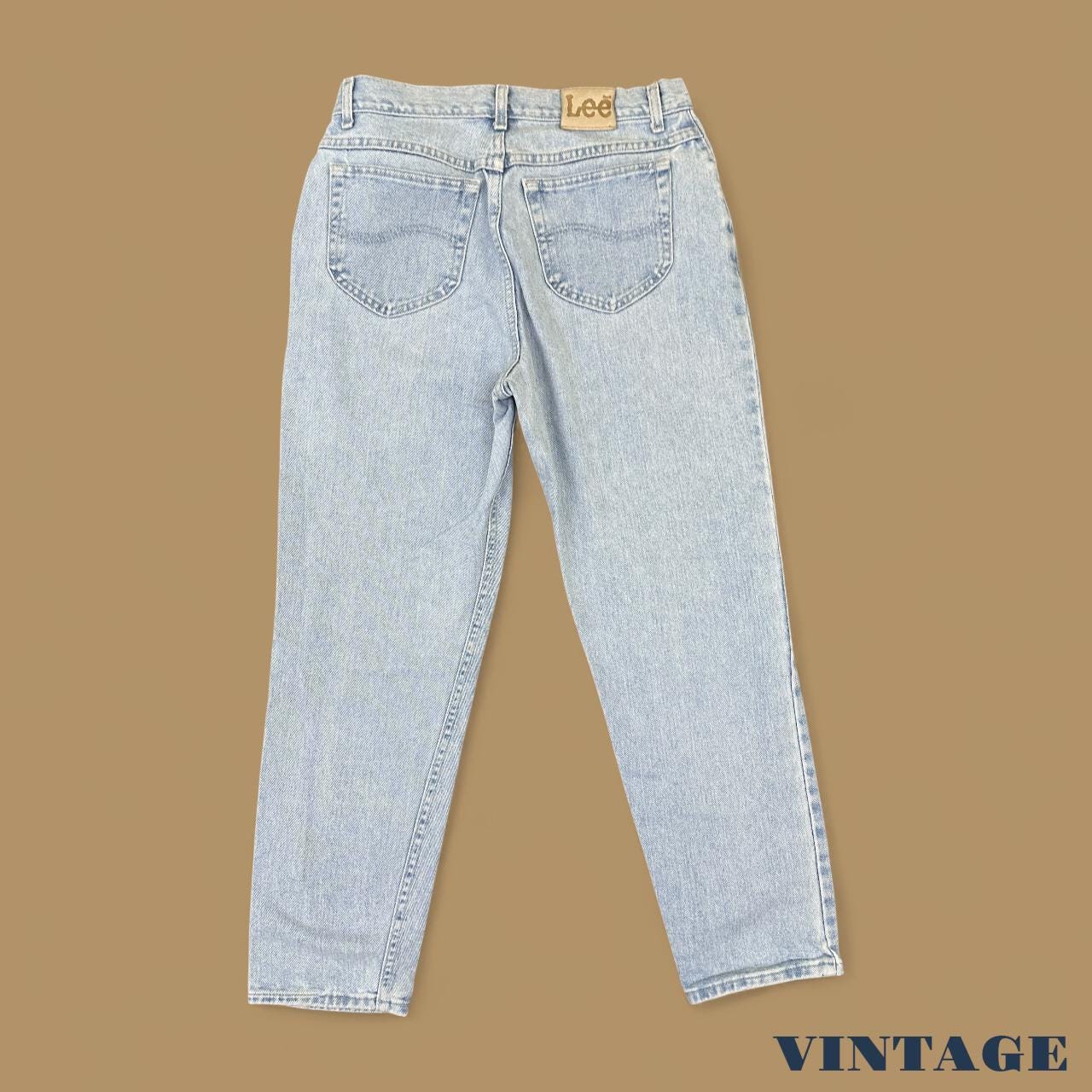 Vintage 90's Lee Tapered Leg Mom Jeans Light Blue W32 L29
