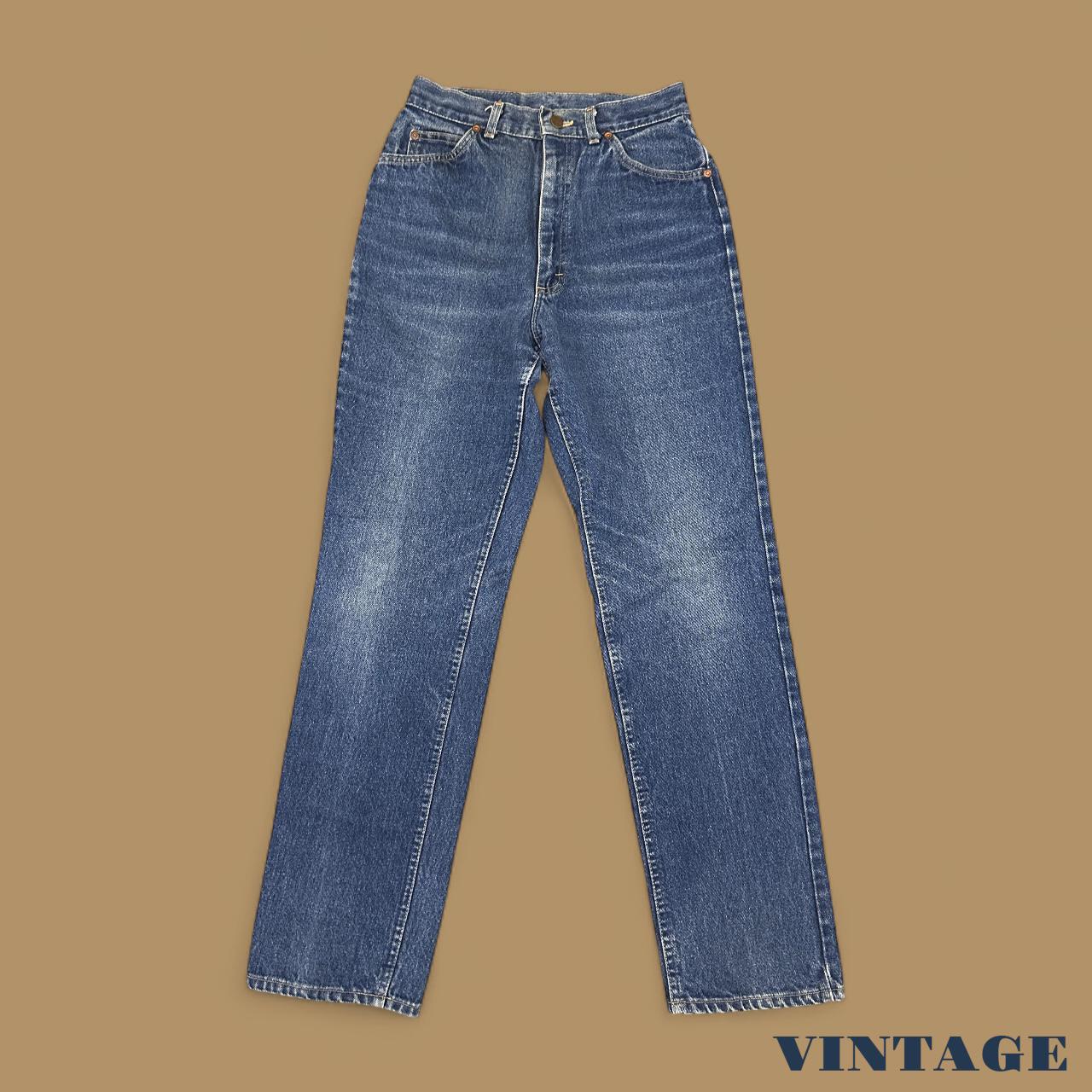 Vintage Lee Straight Leg Boyfriend Jeans Mid Blue W26 L32