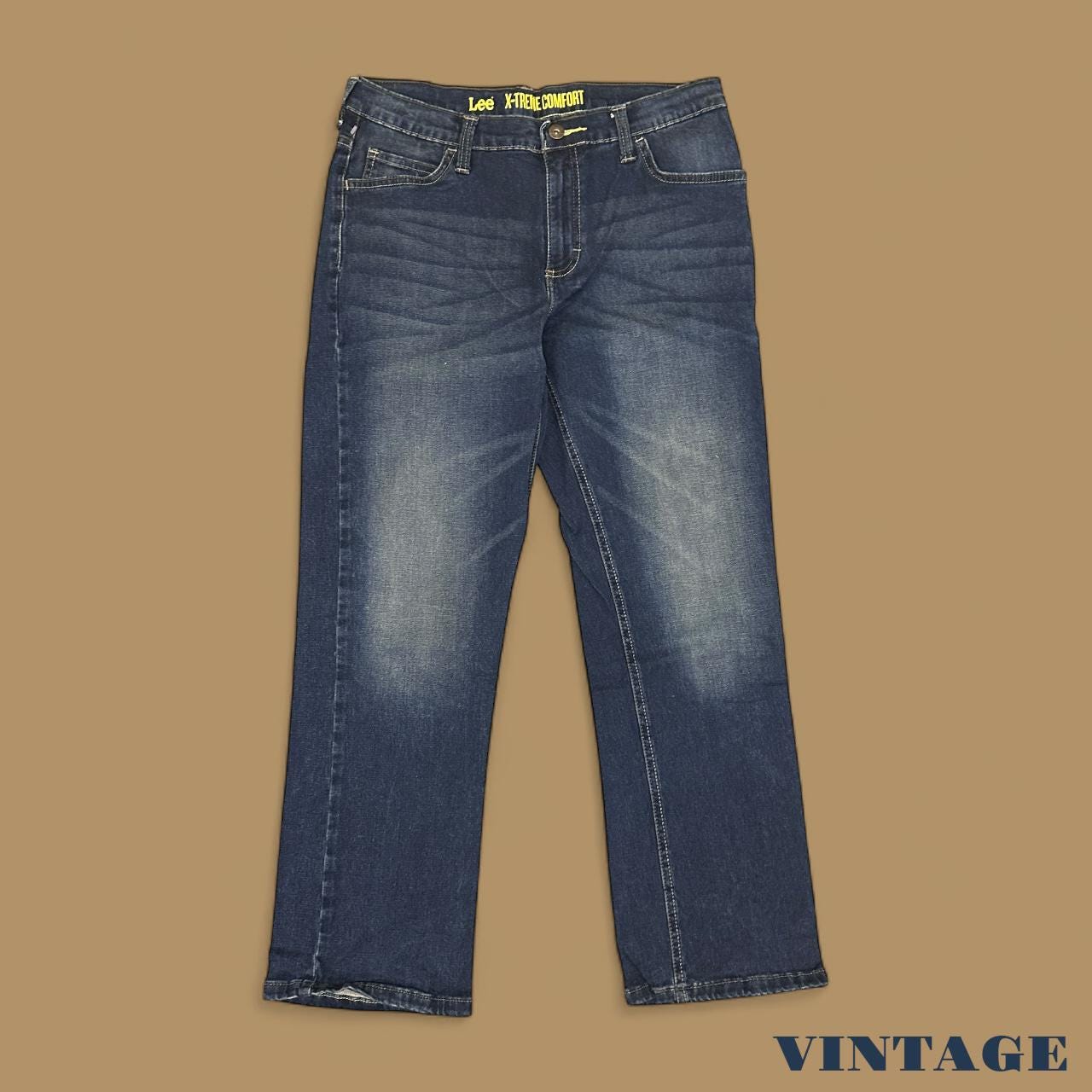 Vintage Lee X-Treme Straight Leg Boyfriend Jeans Dark Blue W33 L28