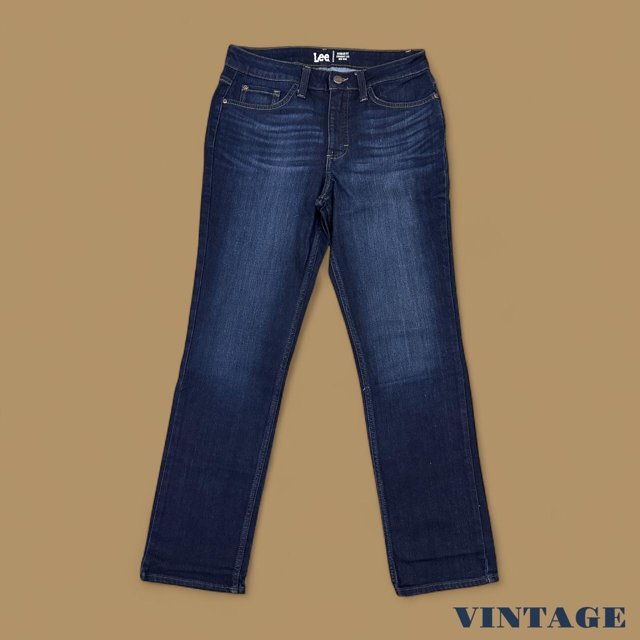 Vintage Lee Straight Leg Boyfriend Jeans Dark Blue W30 L30