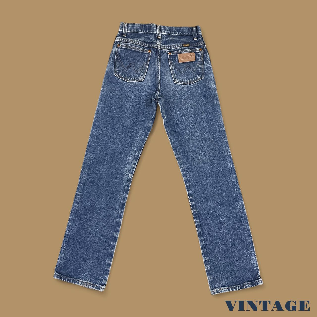 Vintage Wrangler USA Straight Leg Mom Jeans Mid Blue W25 L29